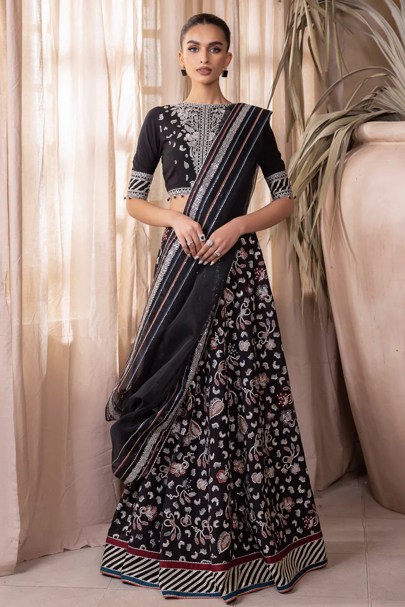 Brand Jazmin Embroidered Raw Silk 3 Pieces - JZ-179 - Tarz-e-Mashriq