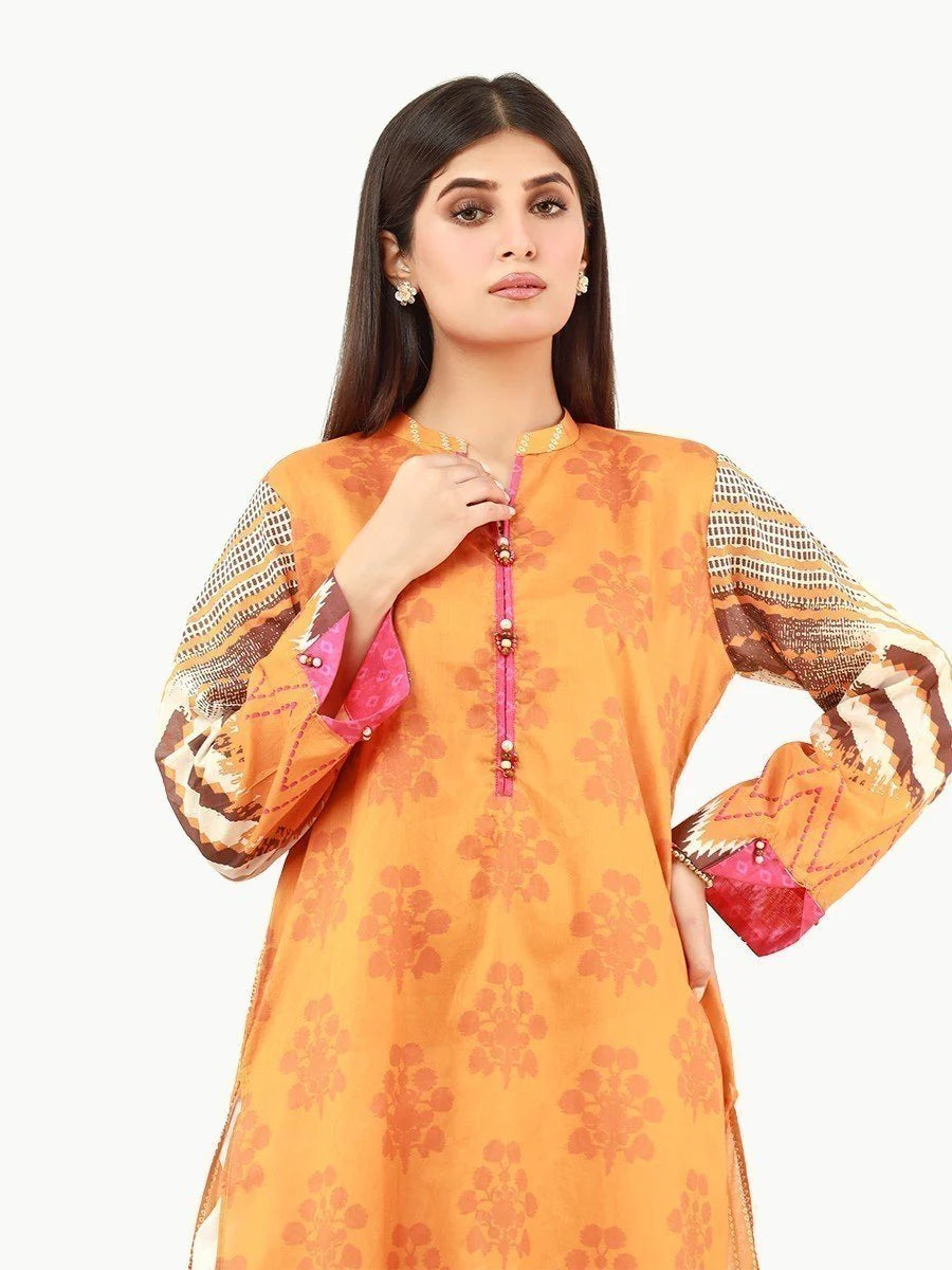 Edenrobe - Pret Printed Lawn Shirt - EDN-346