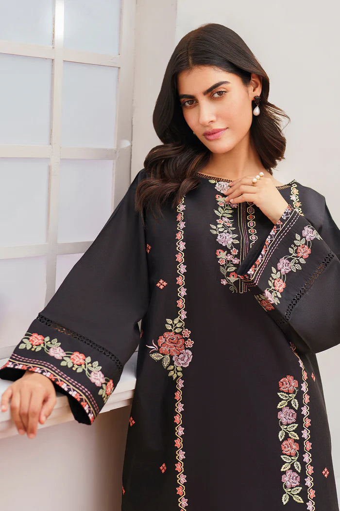 Brand Baroque - Embroidered Lawn Shirt with Cotton Trouser 2-Piece Outfit - BAR-235 - Tarz-e-Mashriq