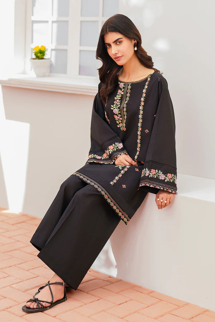Brand Baroque - Embroidered Lawn Shirt with Cotton Trouser 2-Piece Outfit - BAR-235 - Tarz-e-Mashriq