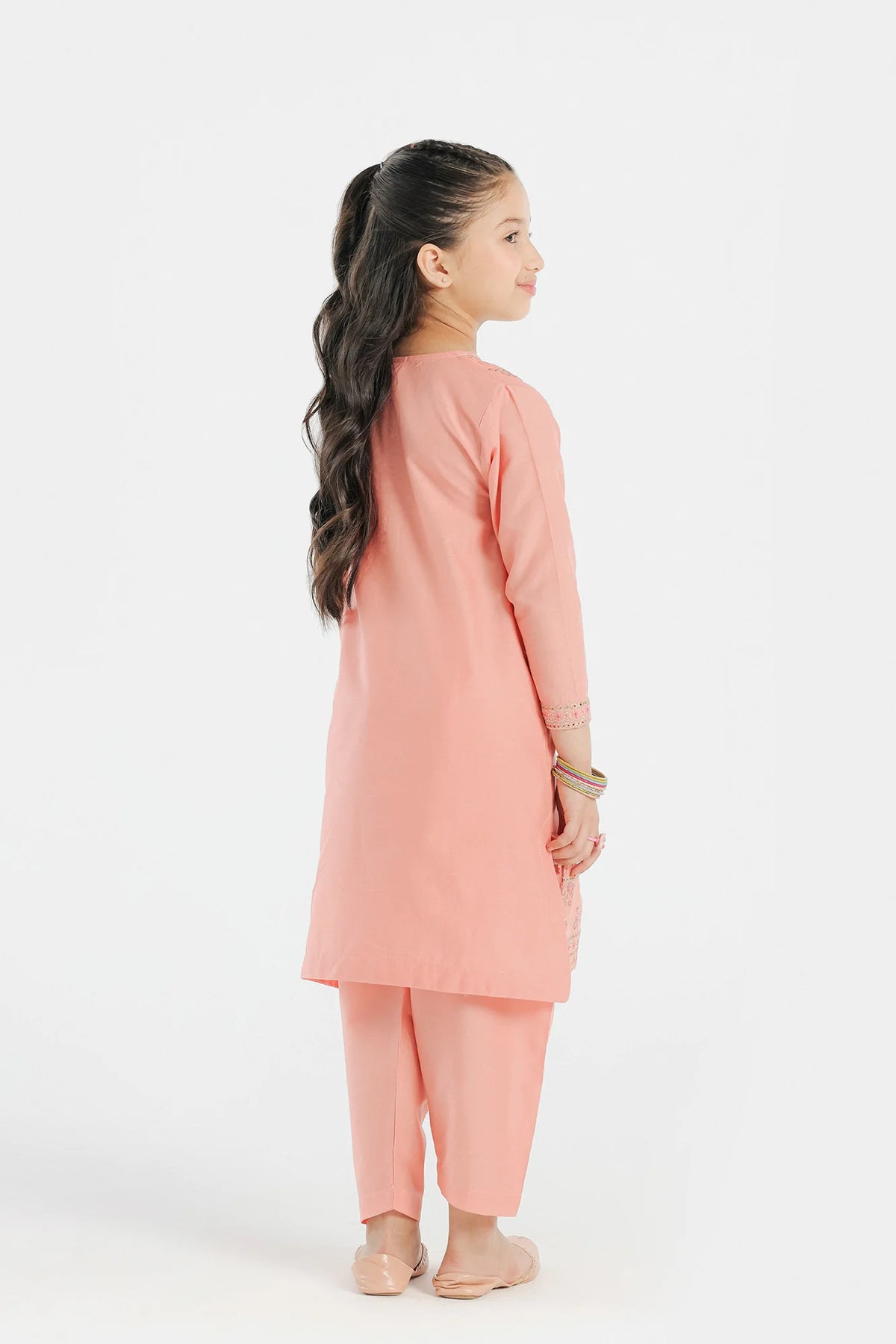 Ethnic - Elegant Embroidered 2 PC Lawn Tea Pink Suit - ETH-307