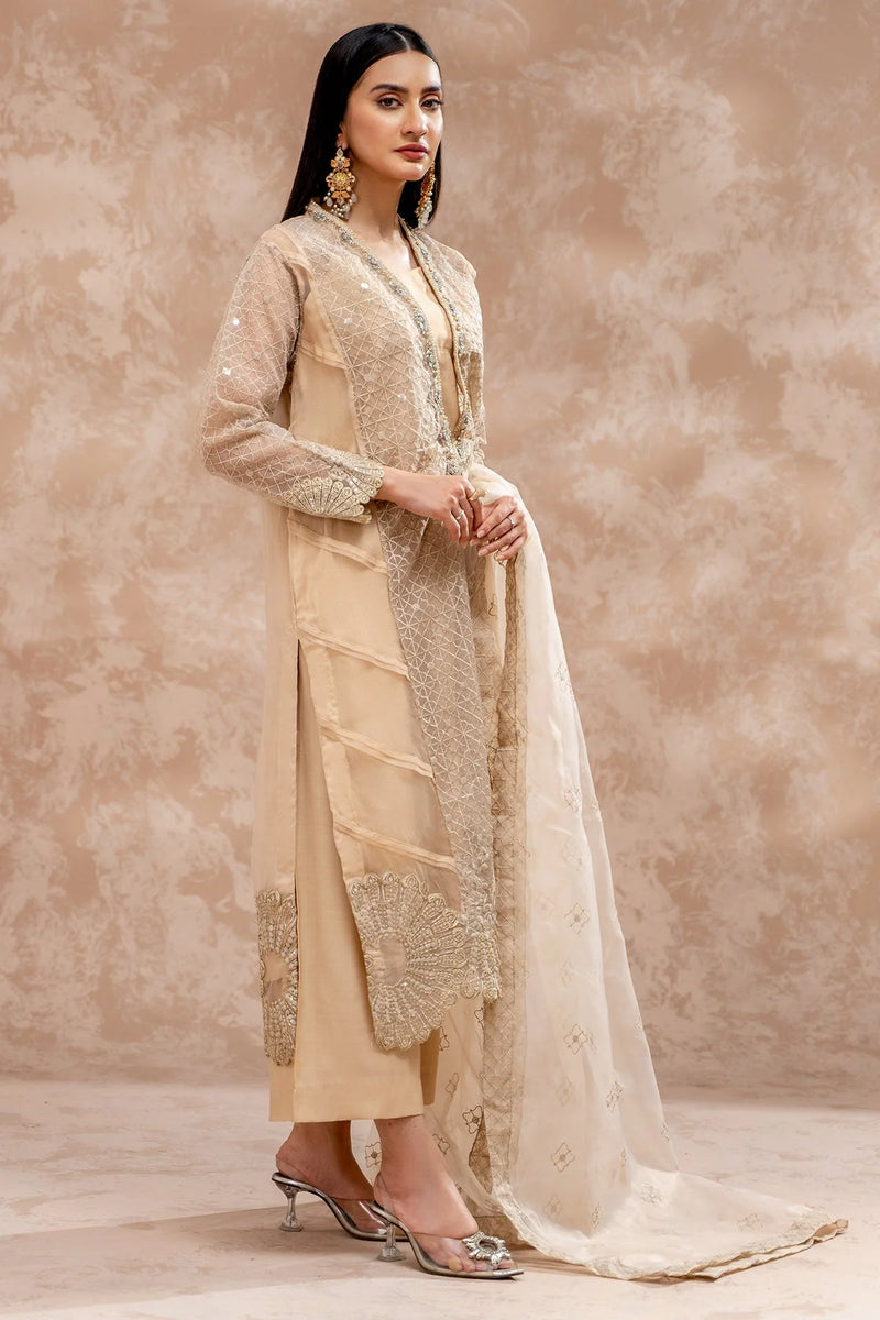 Brand Charizma - Embroidered Organza Shirt with Dupatta & Trouser - CHM-200 - Tarz-e-Mashriq