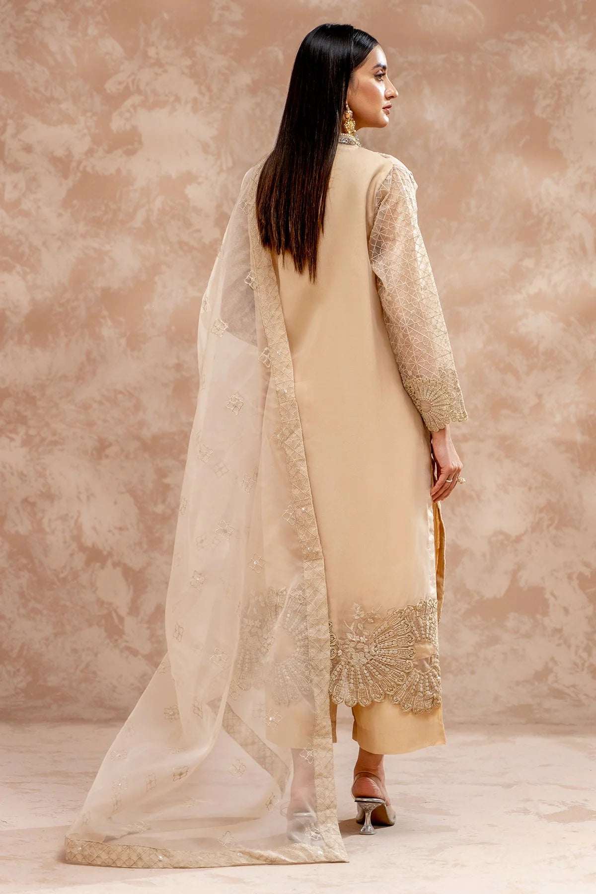 Brand Charizma - Embroidered Organza Shirt with Dupatta & Trouser - CHM-200 - Tarz-e-Mashriq
