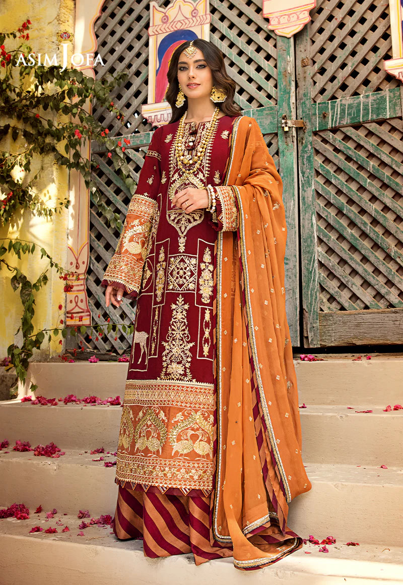 Embroidered Lawn 3 PCS - ASJ-21 - Tarz-e-Mashriq