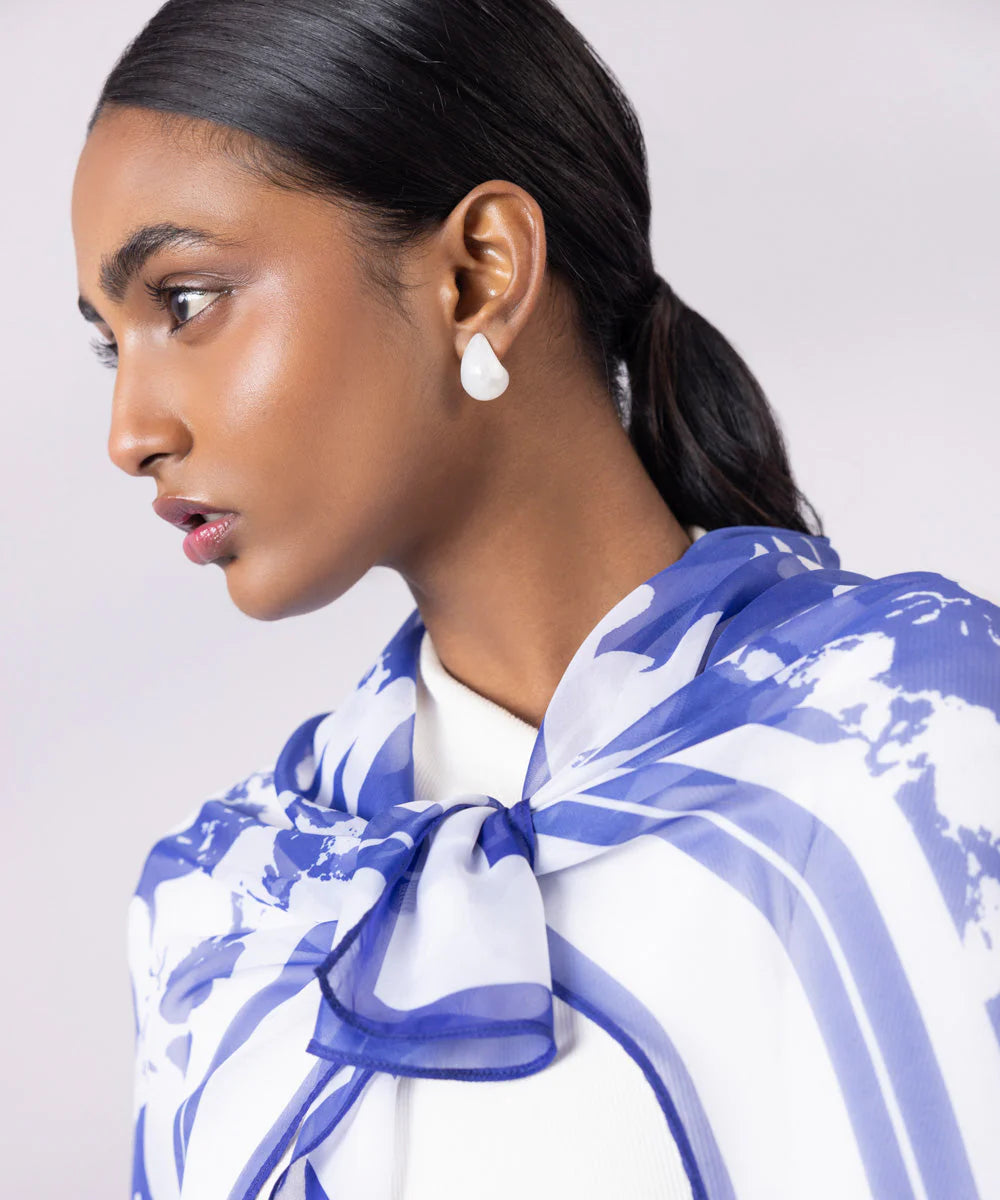 Brand Sapphire Printed Scarf - SAP-139 - Tarz-e-Mashriq