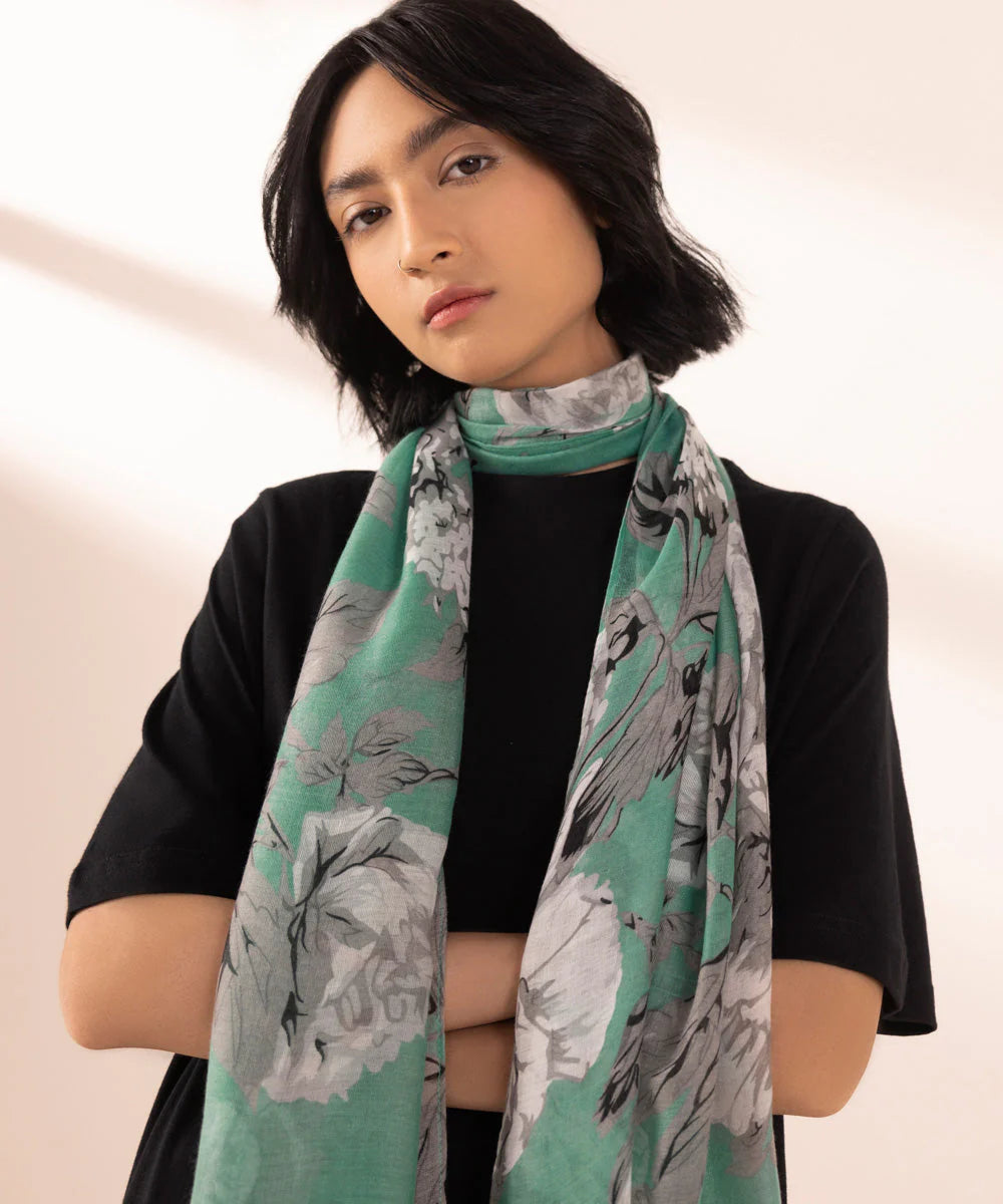 Brand Sapphire - Multi Printed Scarf - SAP-142 - Tarz-e-Mashriq