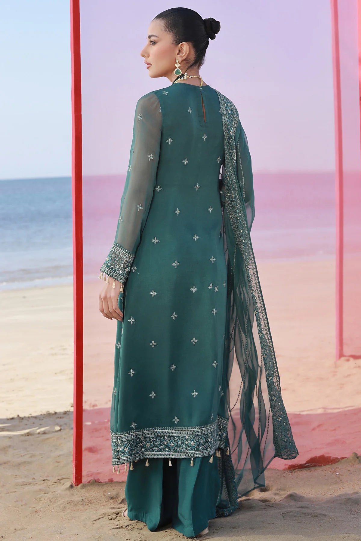 Brand Keyseria - 3 Piece Bamber Chiffon Suit - KAY-227 - Tarz-e-Mashriq