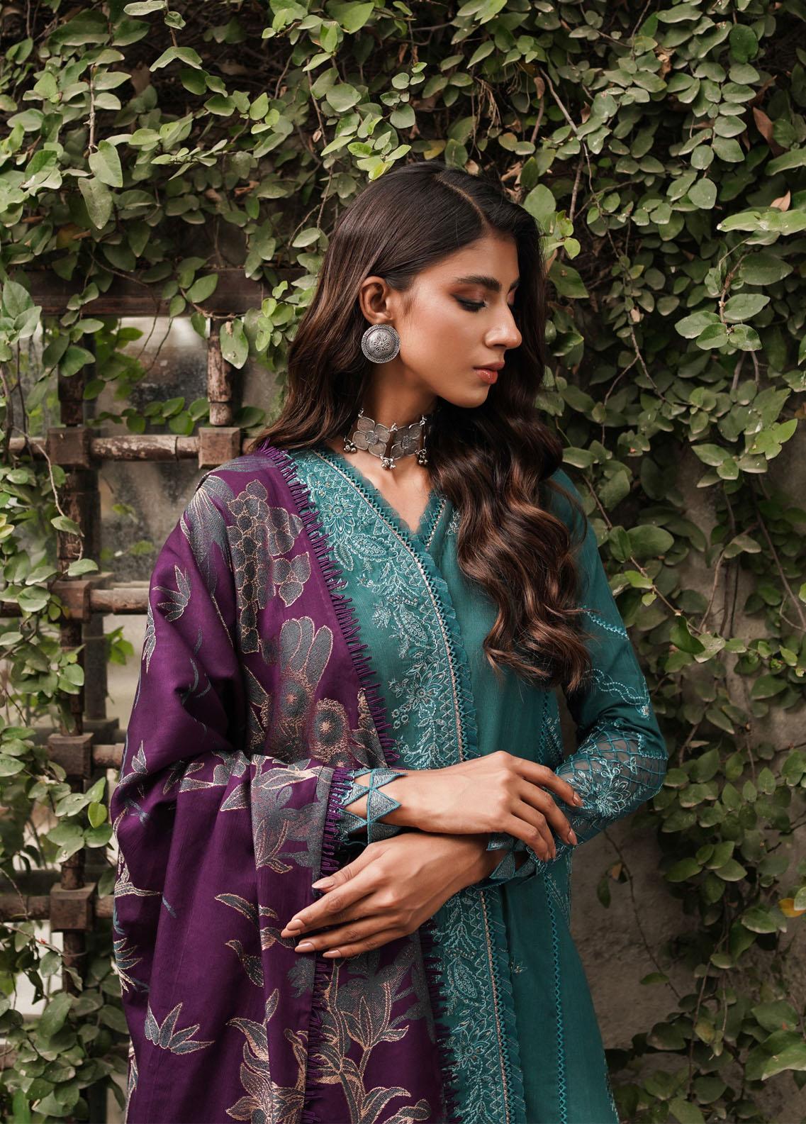 Shahtoosh By Jazmin Embroidered Khaddar Suits - JZ-19 - Tarz-e-Mashriq