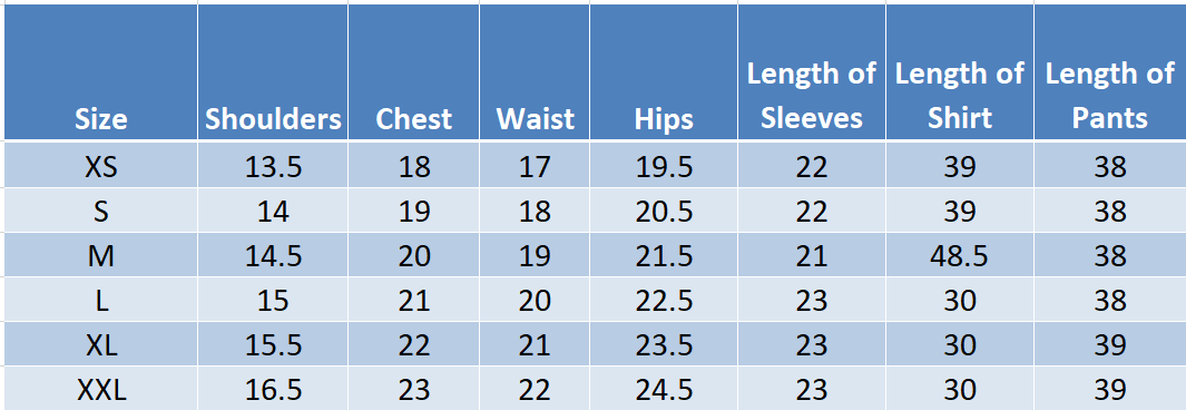 SHEEP SHP-356 size chart measurements guide Pakistani Punjabi suits women Canada sizing information