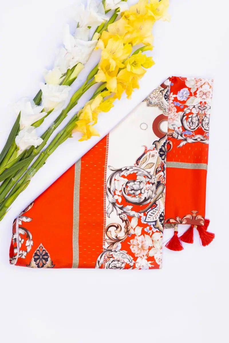 Brand GulAhmed - Odhani Printed Scarf - GUL-160 - Tarz-e-Mashriq