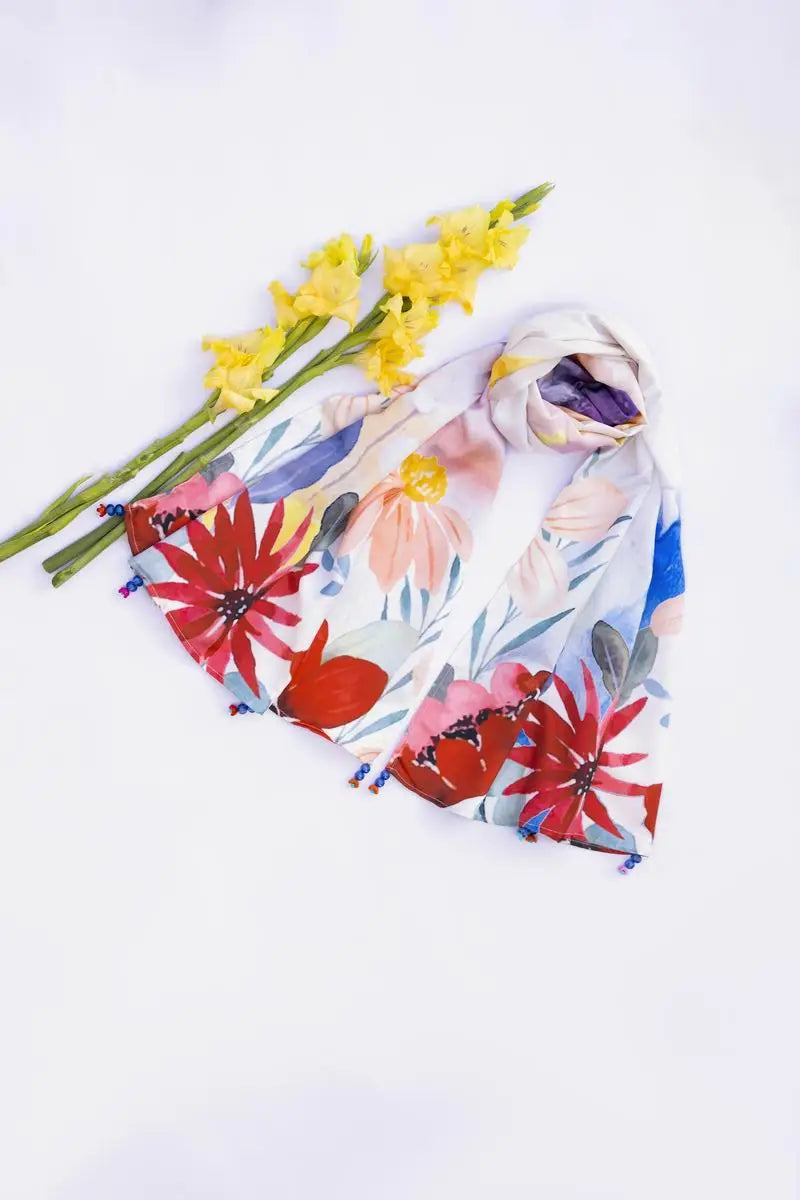 Brand GulAhmed - Odhani Printed Scarf - GUL-152 - Tarz-e-Mashriq