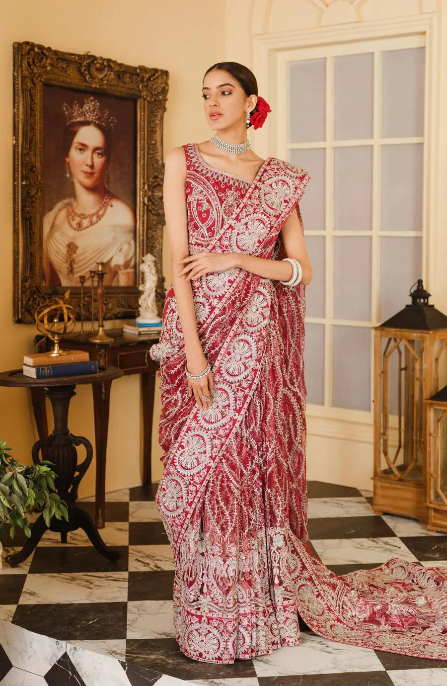 Elegant Pakistani festive suit for women with intricate embroidery, perfect for special occasions