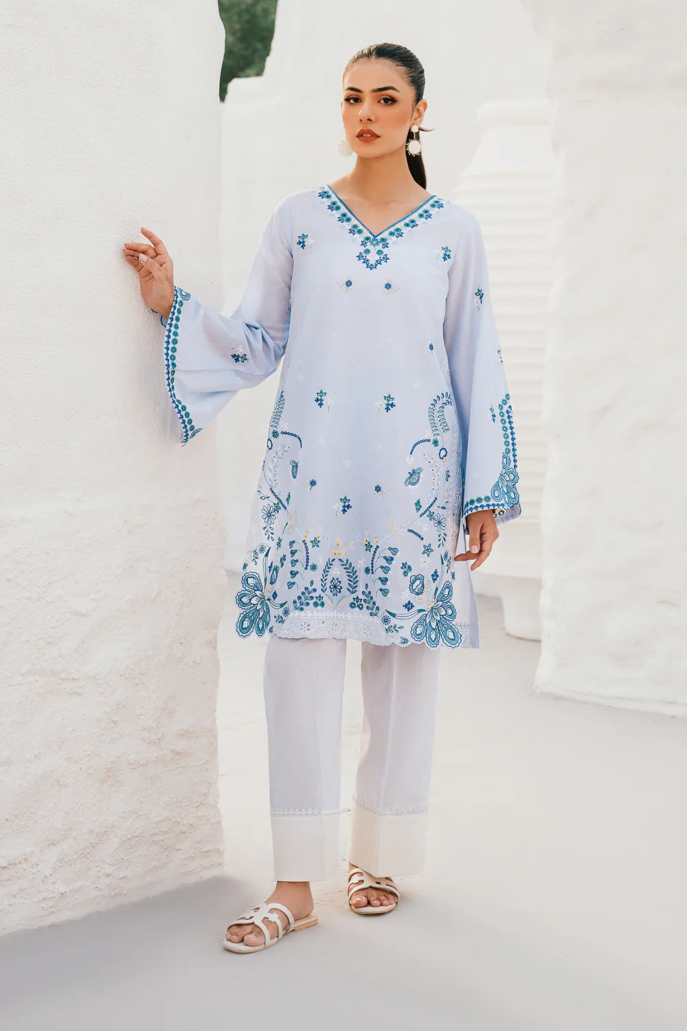 Baroque – Elegant Embroidered Lawn Coord Set – BAR-376 - Tarz-e-Mashriq