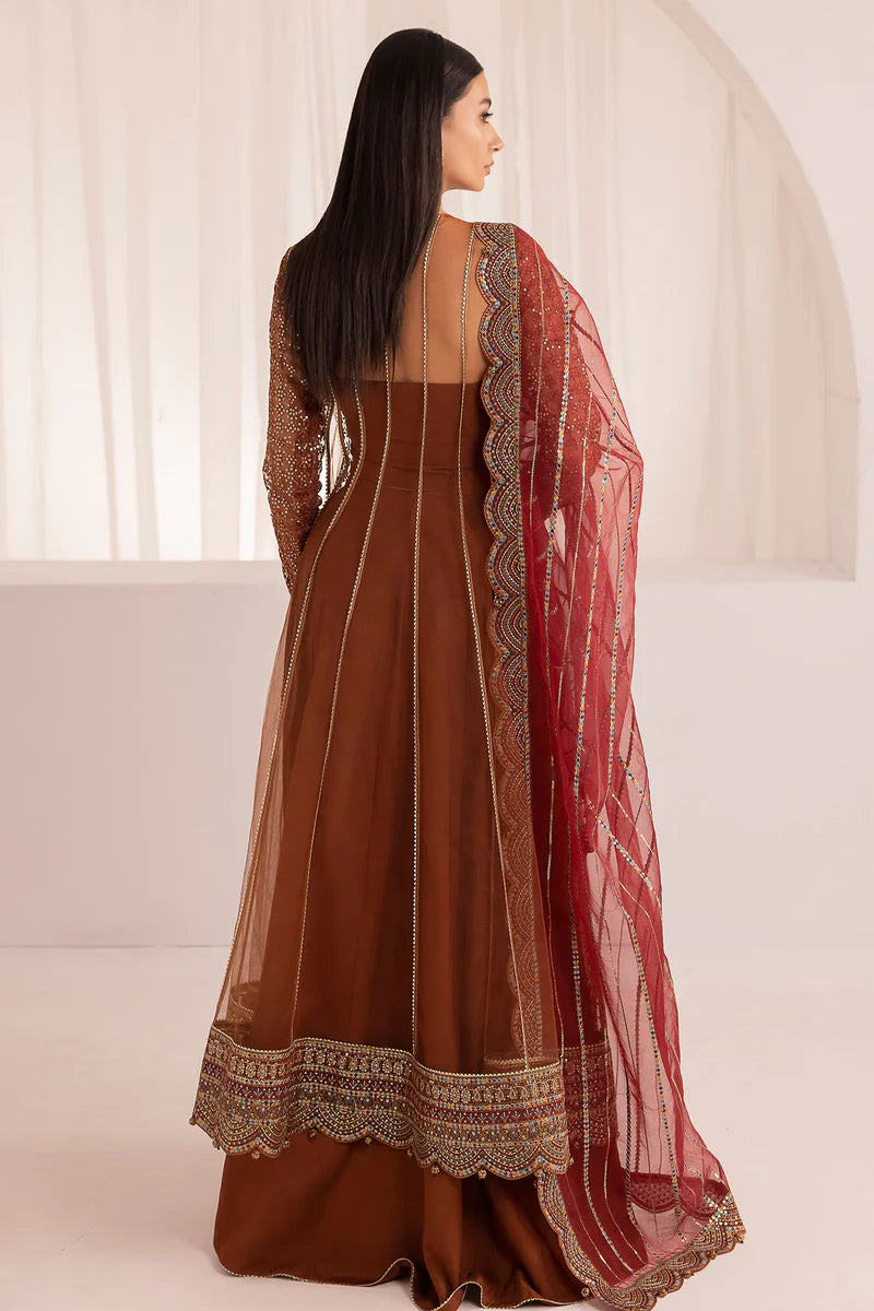 Brand Jazmin - EMBROIDERED NET | 3 Pieces- JZ-181 - Tarz-e-Mashriq