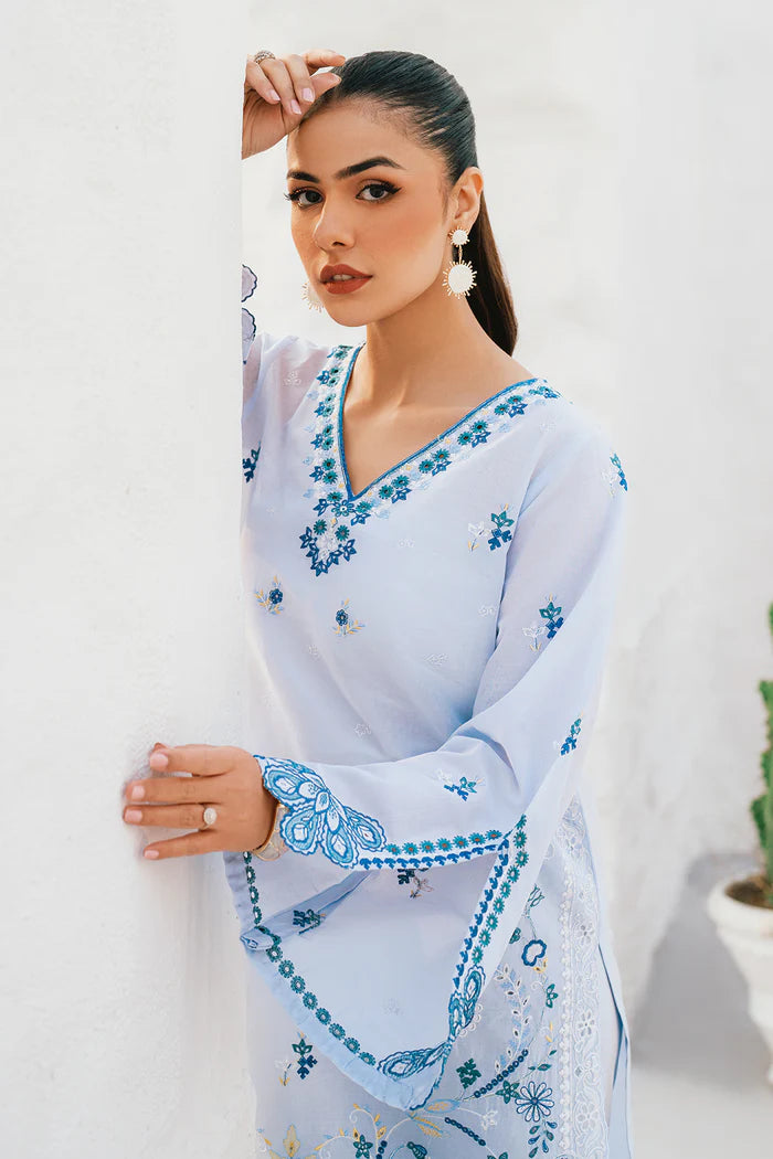 Baroque – Elegant Embroidered Lawn Coord Set – BAR-376 - Tarz-e-Mashriq