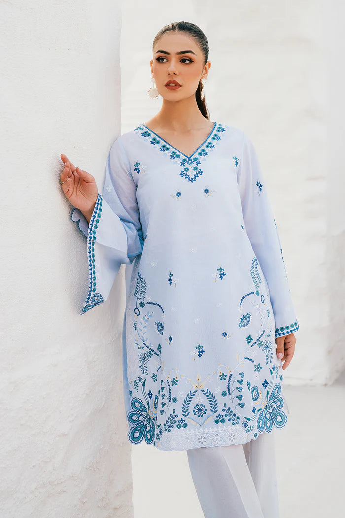 Baroque – Elegant Embroidered Lawn Coord Set – BAR-376 - Tarz-e-Mashriq