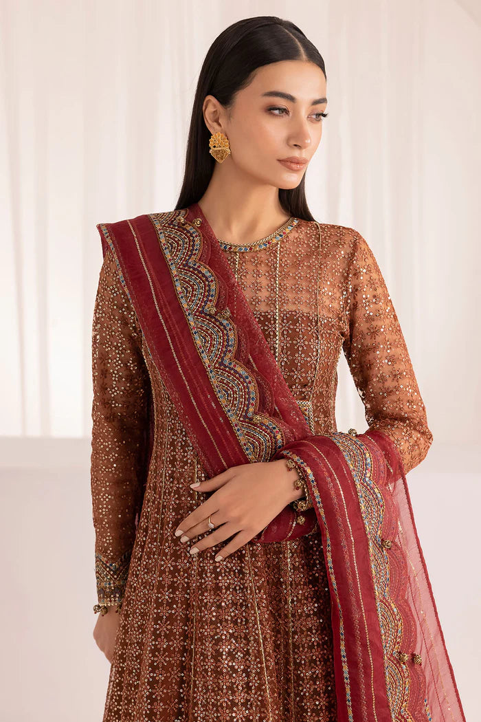 Brand Jazmin - EMBROIDERED NET | 3 Pieces- JZ-181 - Tarz-e-Mashriq