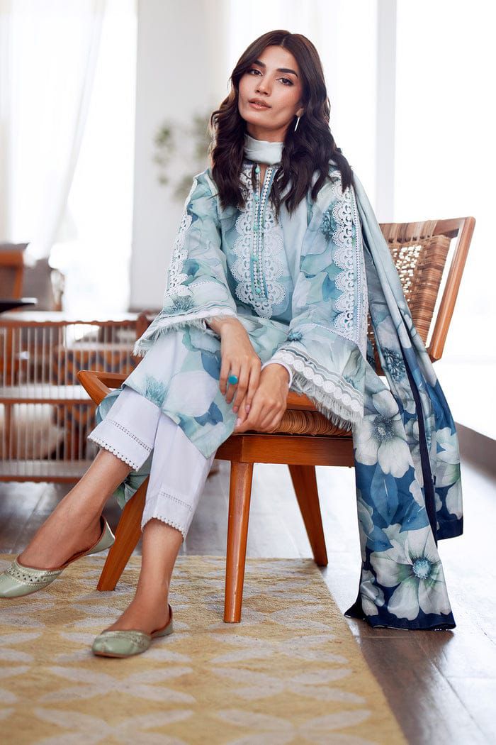 BAROQUE EMBROIDERED PRINTED LAWN BAR-426