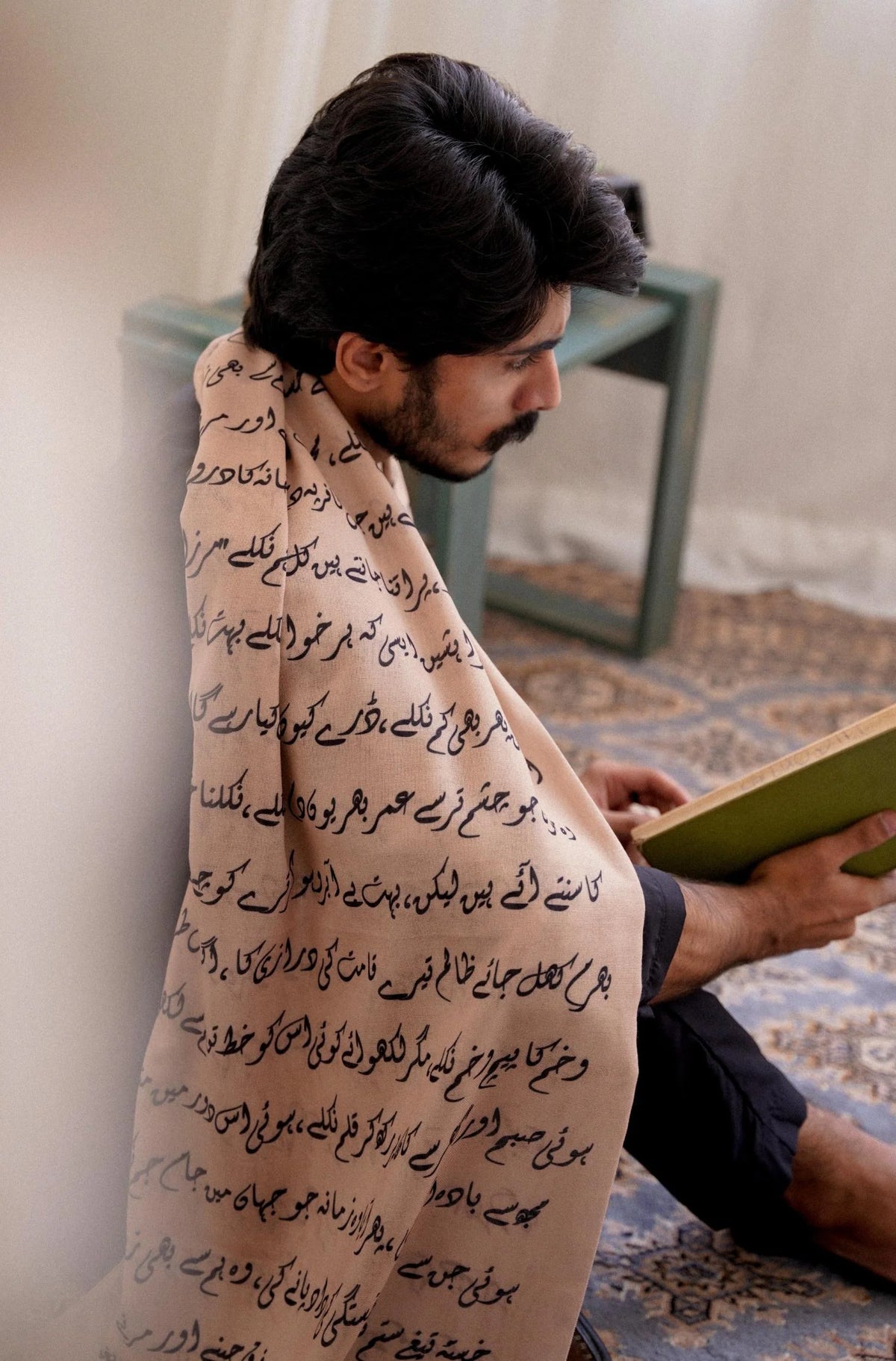 Brand Manto - Armaan Stole – Beige - MTO-174 - Tarz-e-Mashriq