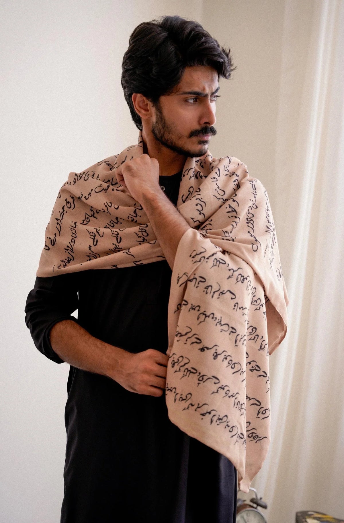 Brand Manto - Armaan Stole – Beige - MTO-174 - Tarz-e-Mashriq