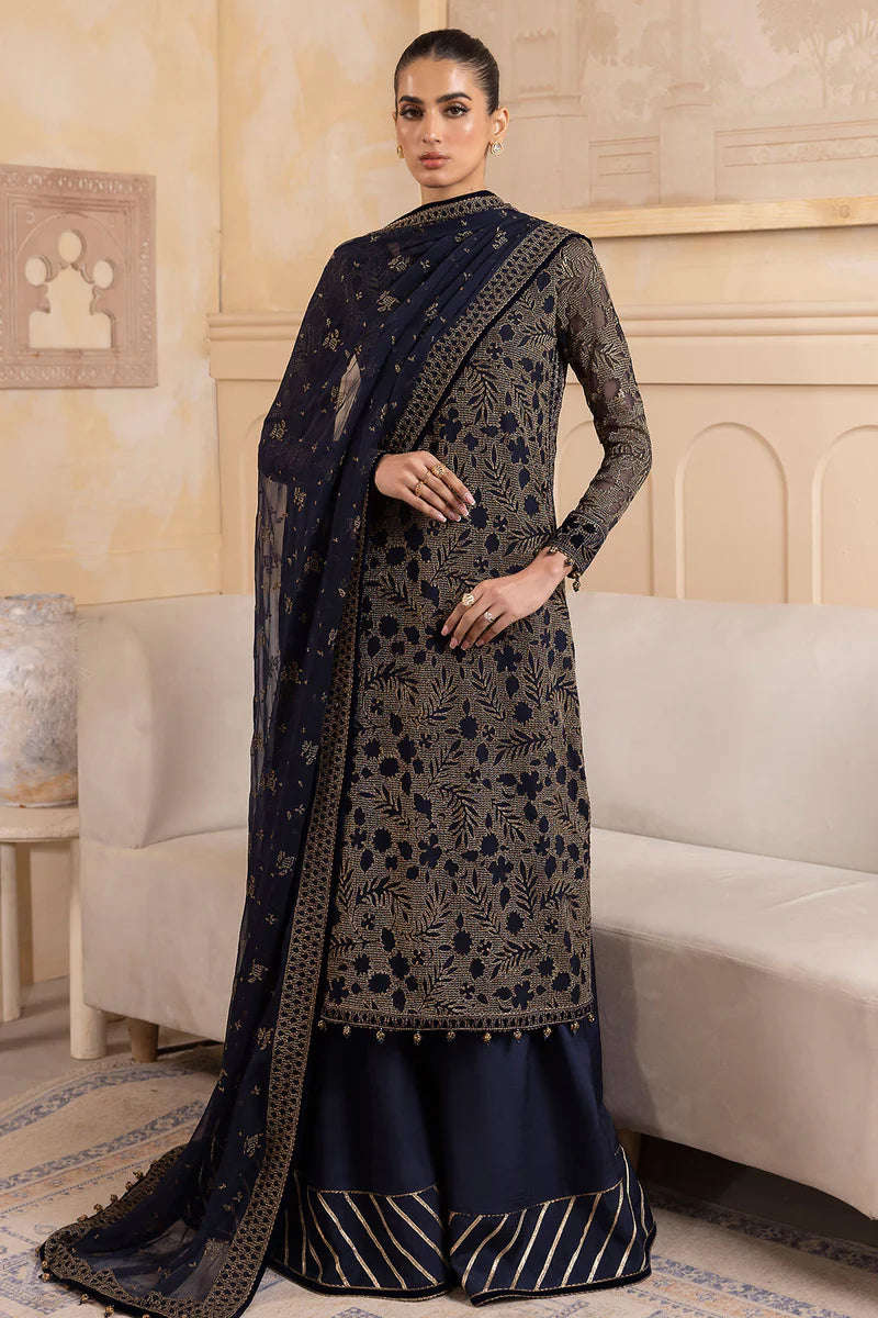 Brand Jazmin Embroidered Chiffon 3 Pieces - JZ-180 - Tarz-e-Mashriq