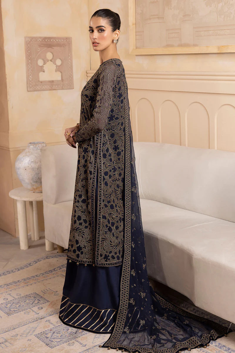 Brand Jazmin Embroidered Chiffon 3 Pieces - JZ-180 - Tarz-e-Mashriq