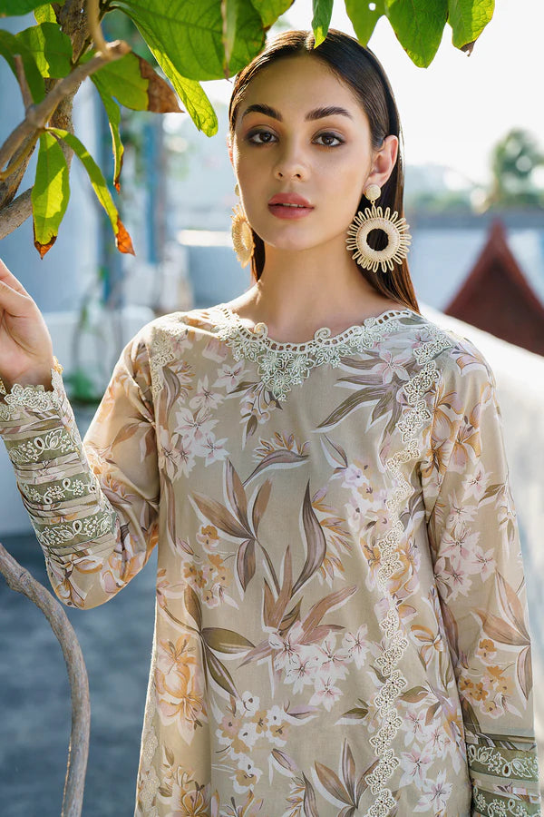 Baroque - Embroidered Digital Printed Lawn Suit - BAR-2 - Tarz-e-Mashriq