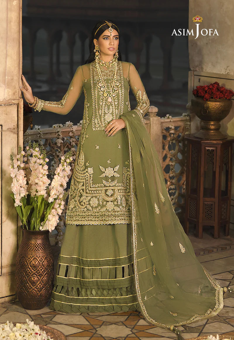 Embroidered Organza 3 PCS - ASJ-22 - Tarz-e-Mashriq