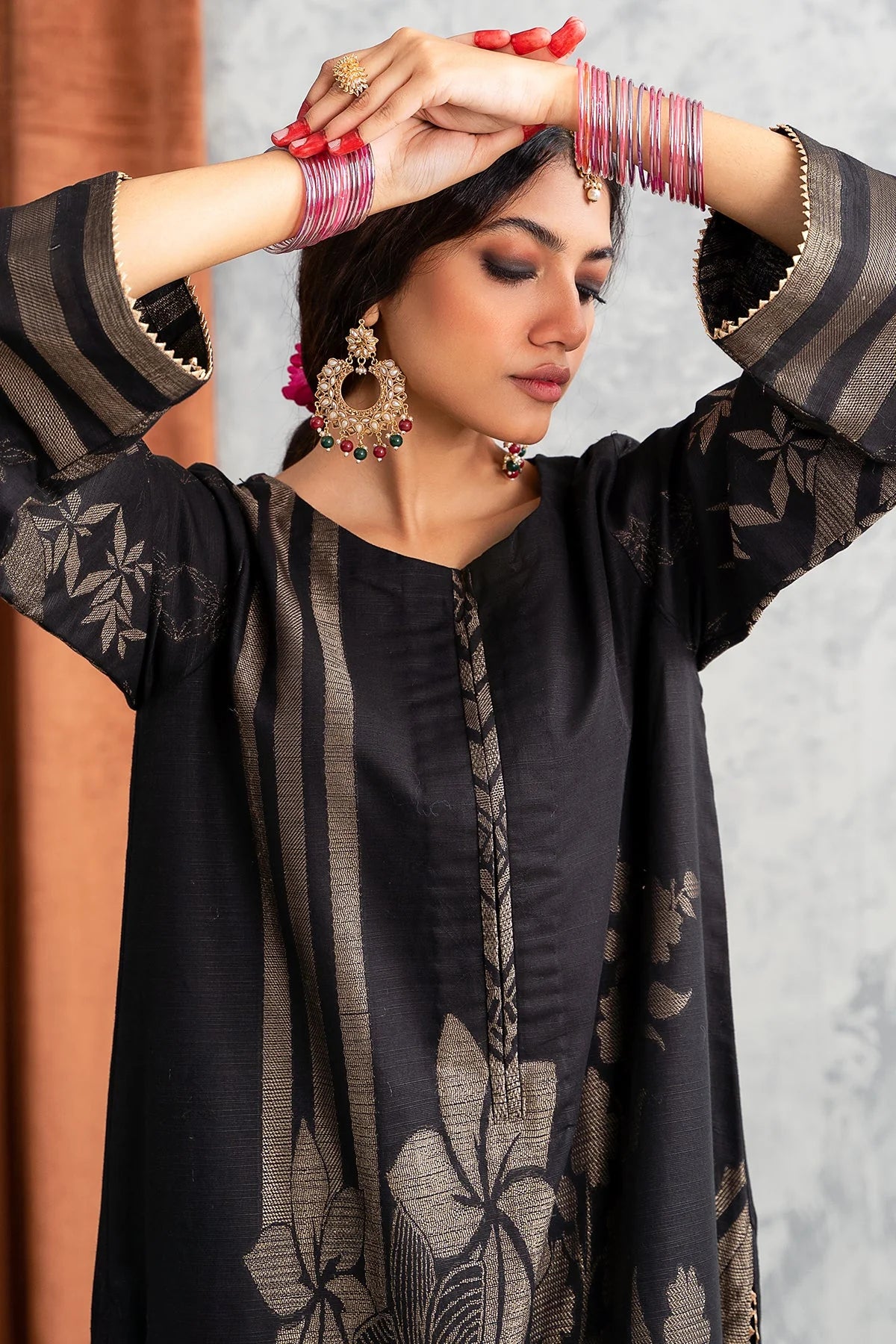 Brand Charizma - 1-PC Printed Brosha Shirt - CHM-183 - Tarz-e-Mashriq