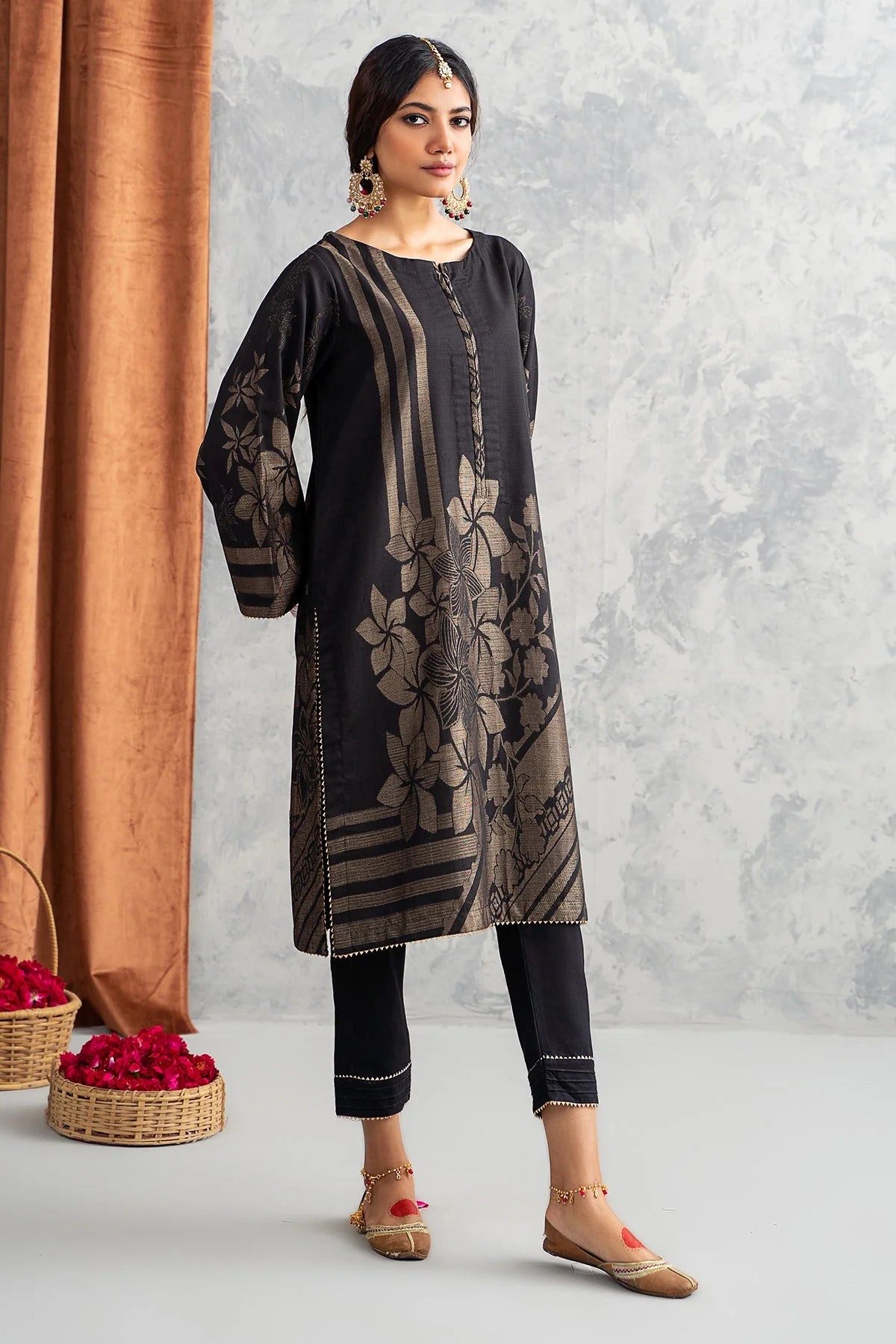 Brand Charizma - 1-PC Printed Brosha Shirt - CHM-183 - Tarz-e-Mashriq