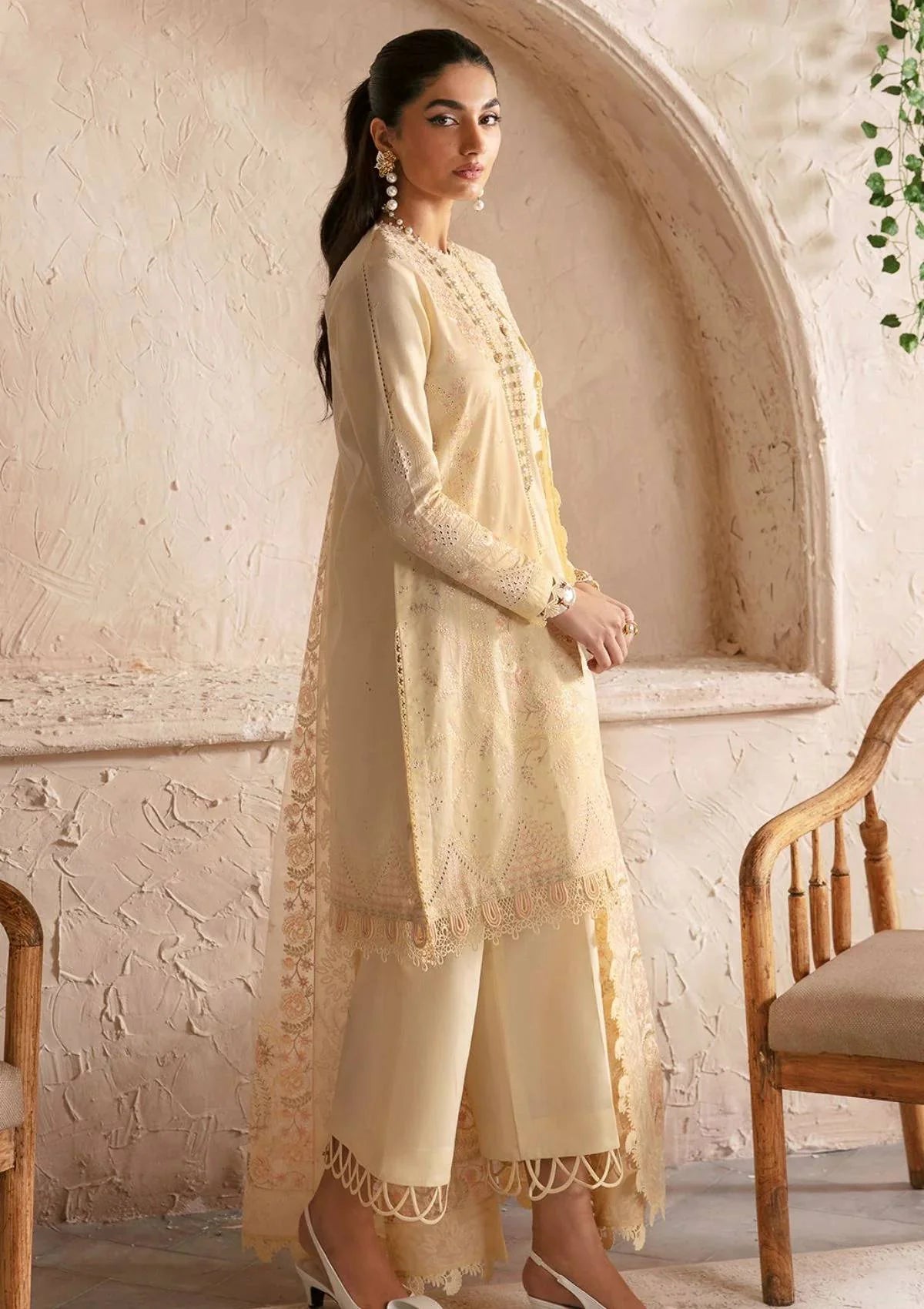 Afrozeh - Embroidered Lawn Kurta Set - AFZ-344