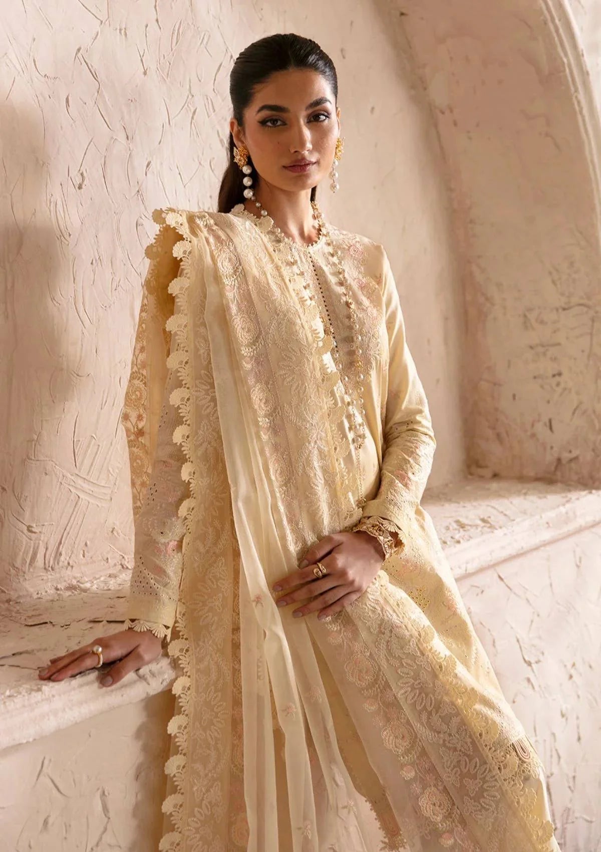 Afrozeh - Embroidered Lawn Kurta Set - AFZ-344