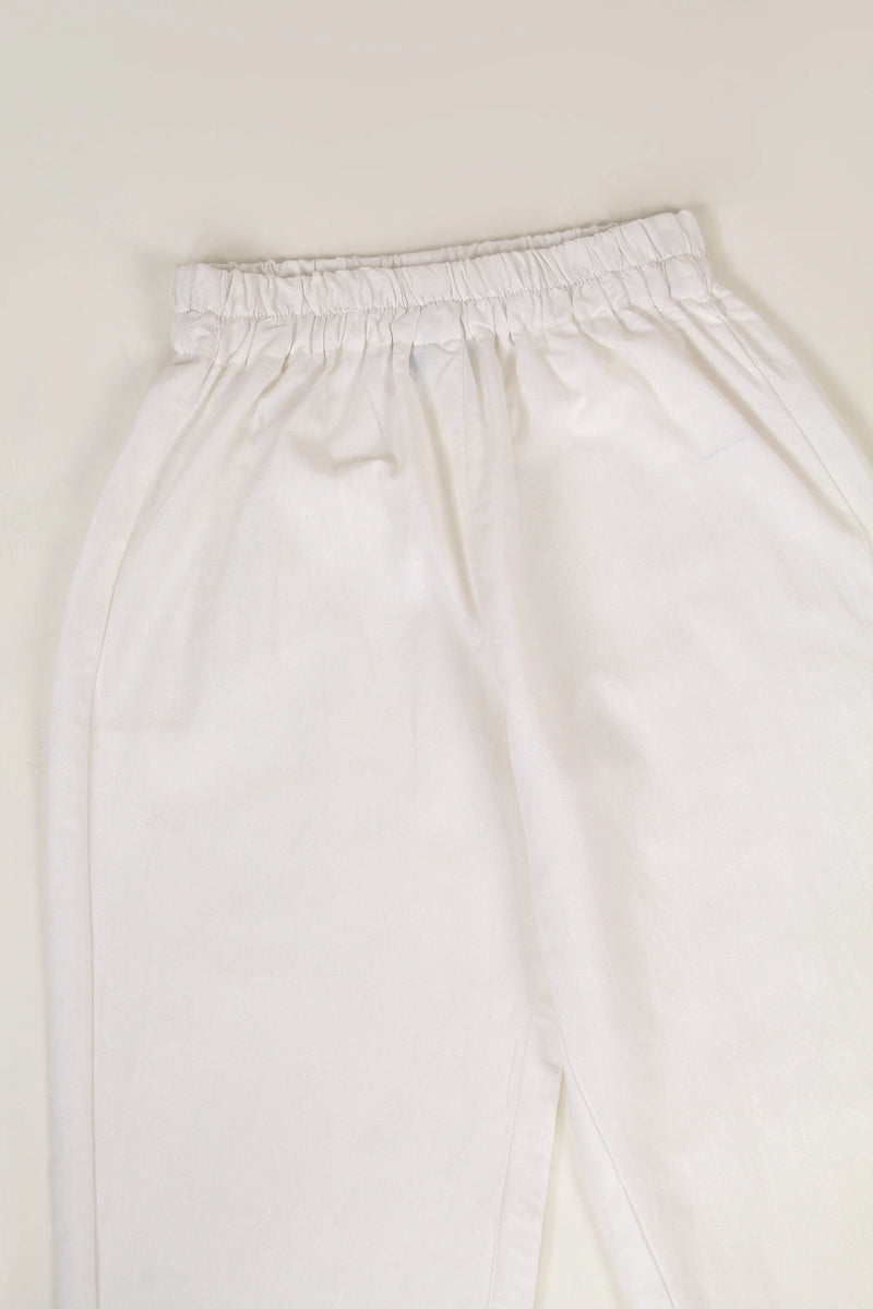 Brand HopeNotOut - Boys White Cotton Trouser - HNO-230 - Tarz-e-Mashriq