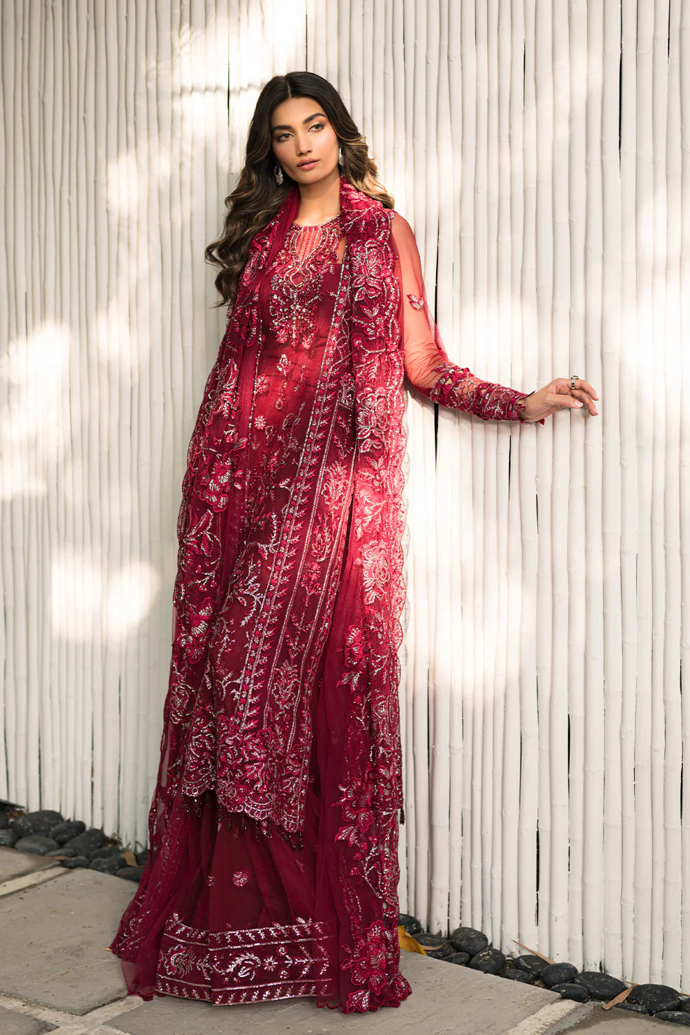 Brand Saira Rizwan - REMY Red Formal Suit - SAR-163 - Tarz-e-Mashriq