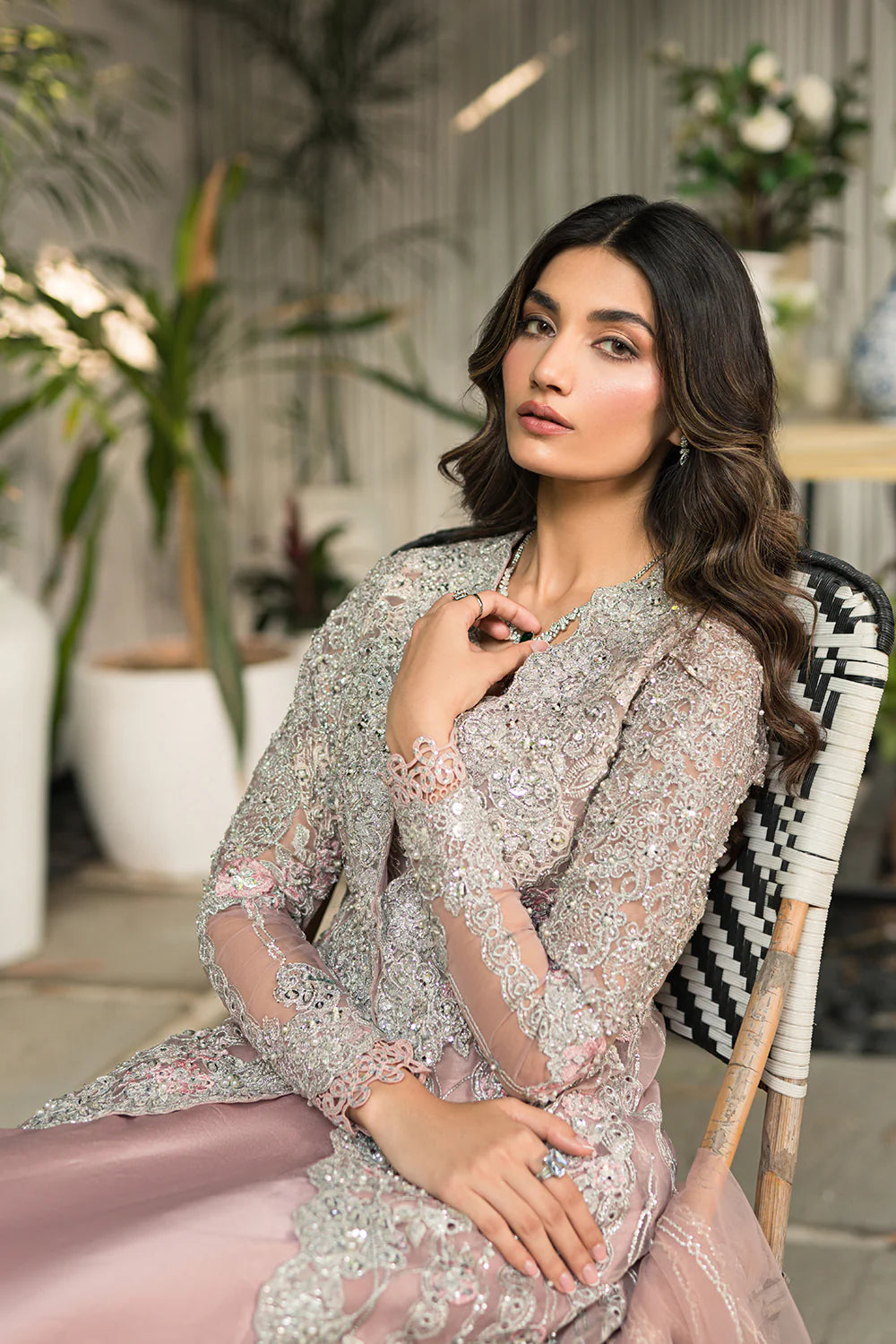 Brand Saira Rizwan - ELLA Pink Formal Suit - SAR-162 - Tarz-e-Mashriq
