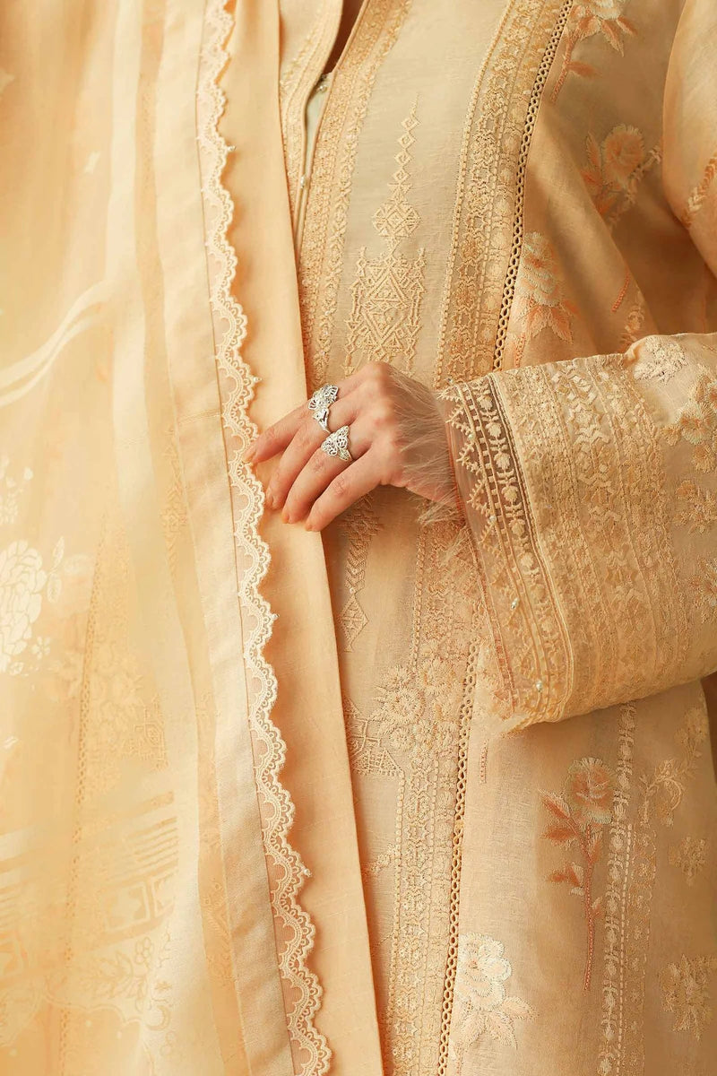 Zara Shahjahan Embroidered Lawn 3 Piece Suit - Tarz-e-Mashriq