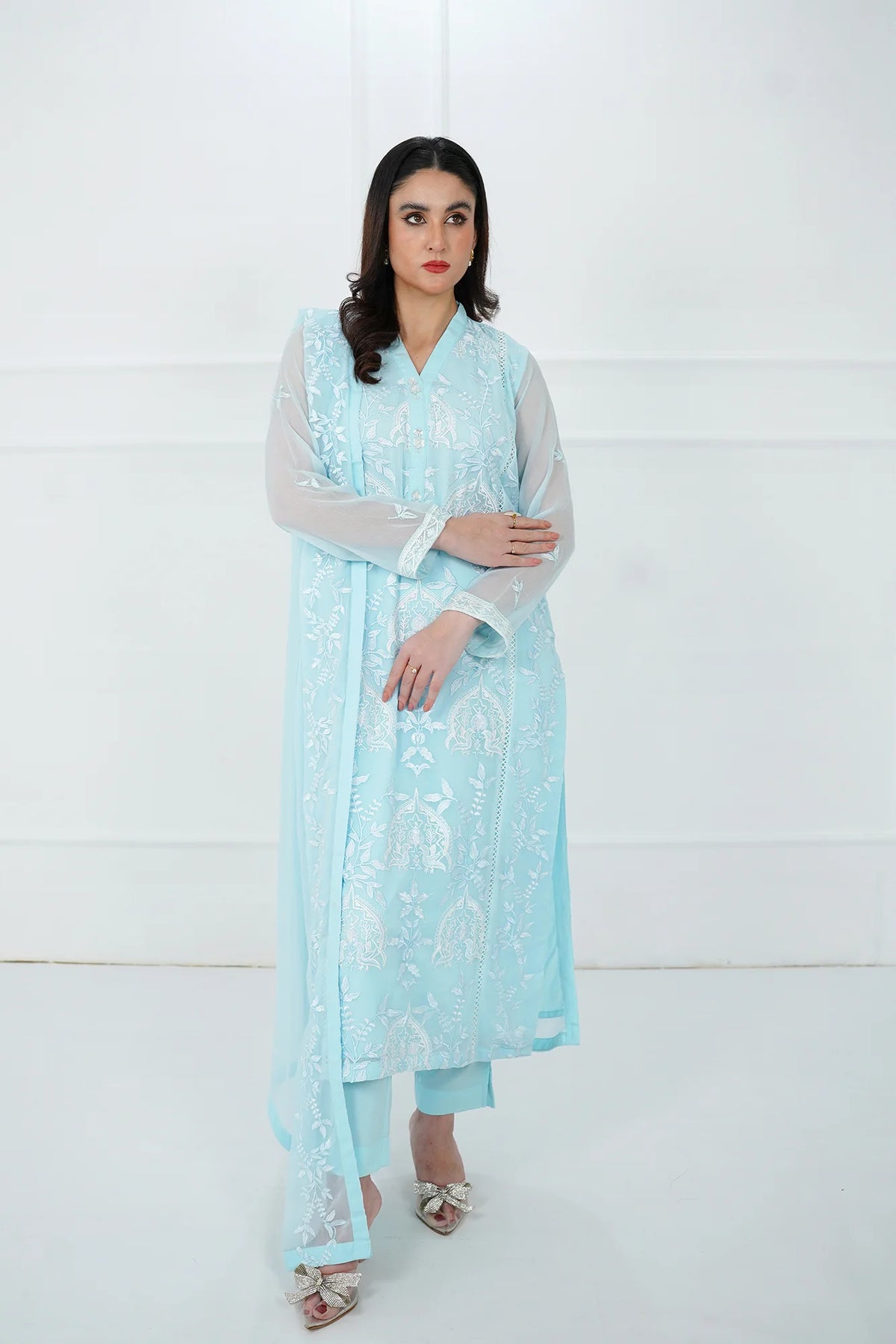 SHEEP - Chambray Blue Screen Print Set 3-Piece Stitched - SHP-355
