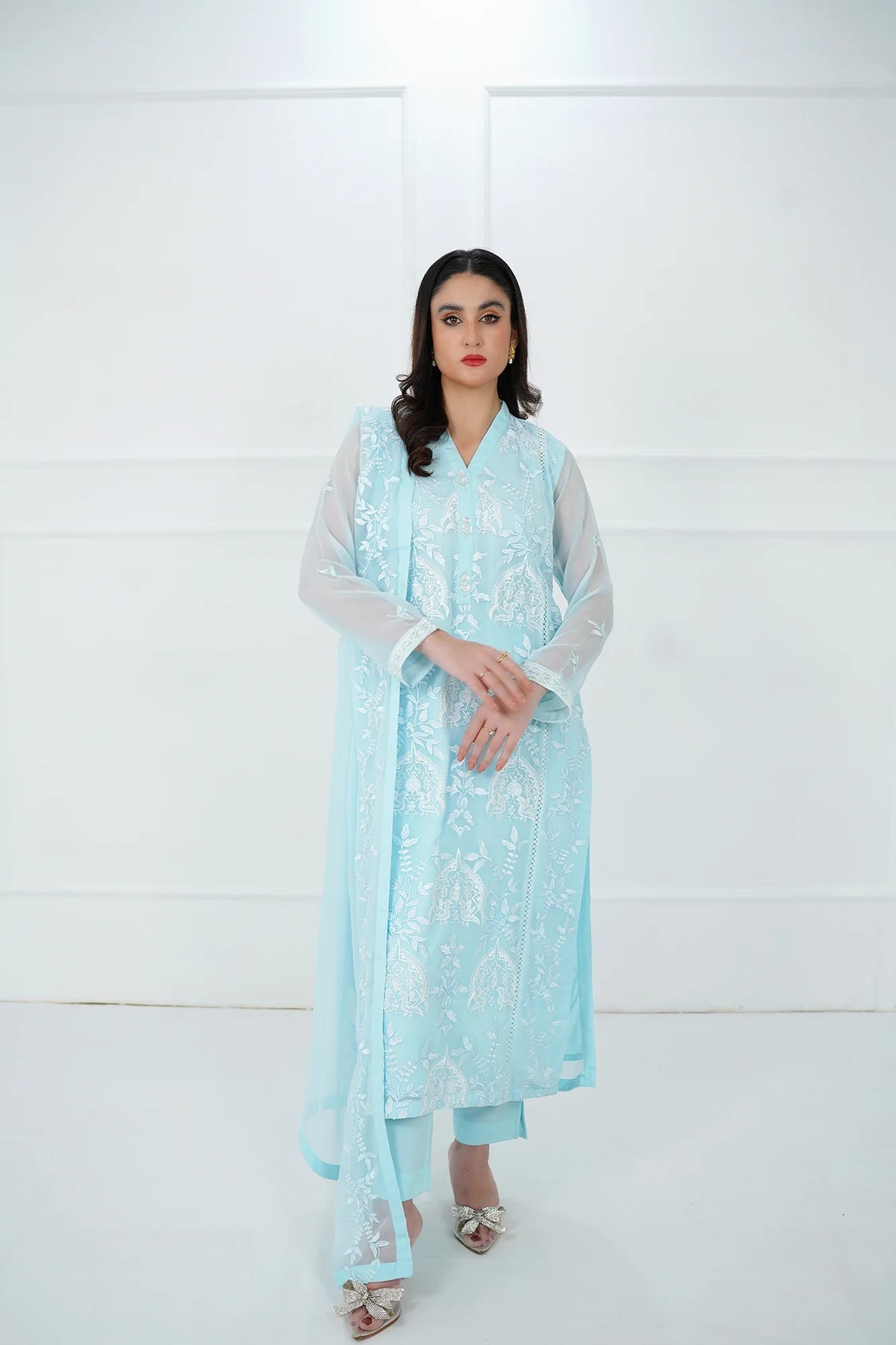 SHEEP - Chambray Blue Screen Print Set 3-Piece Stitched - SHP-355