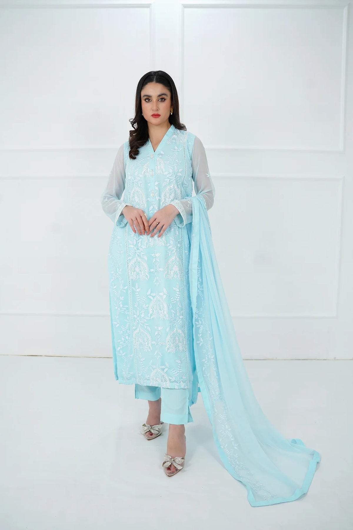 SHEEP - Chambray Blue Screen Print Set 3-Piece Stitched - SHP-355
