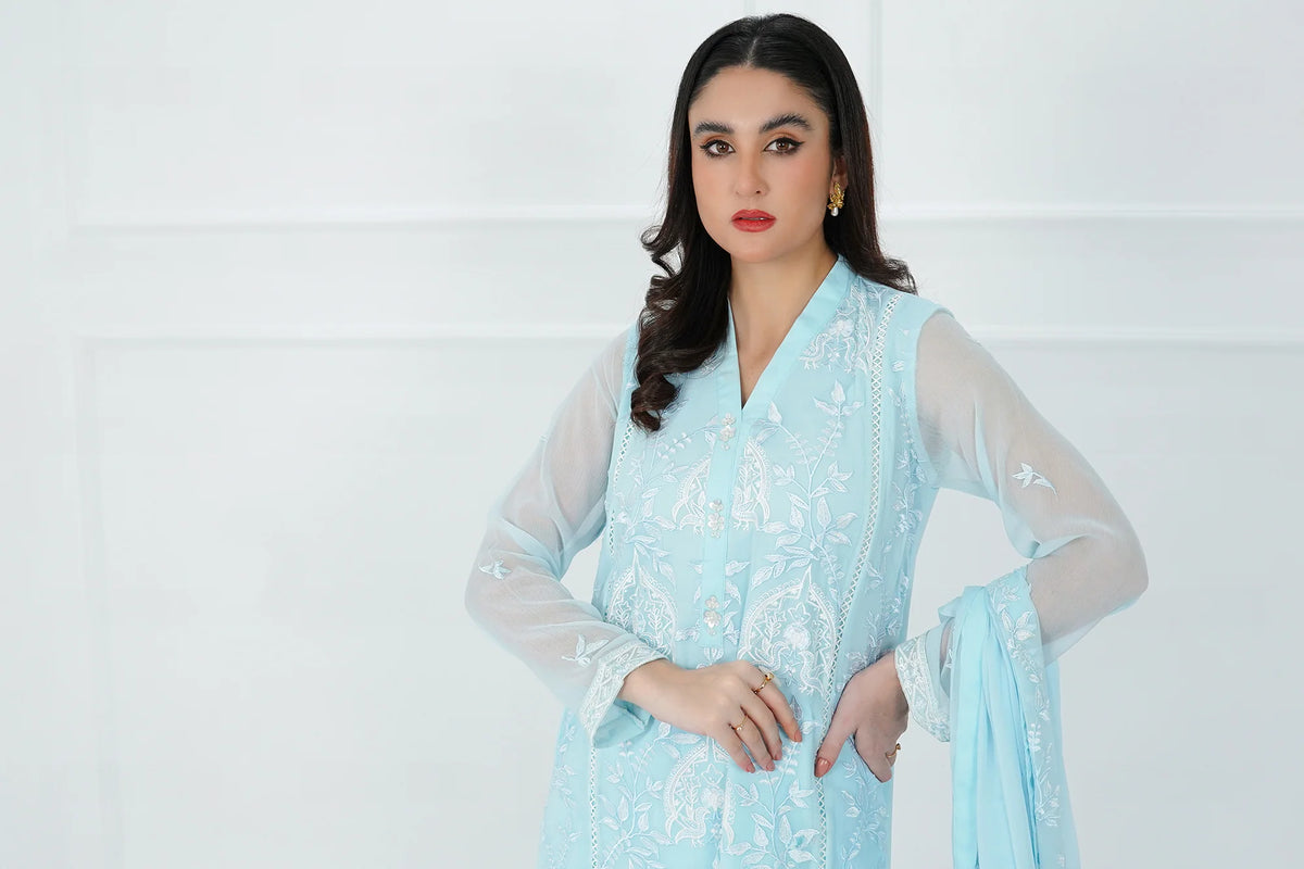 SHEEP - Chambray Blue Screen Print Set 3-Piece Stitched - SHP-355