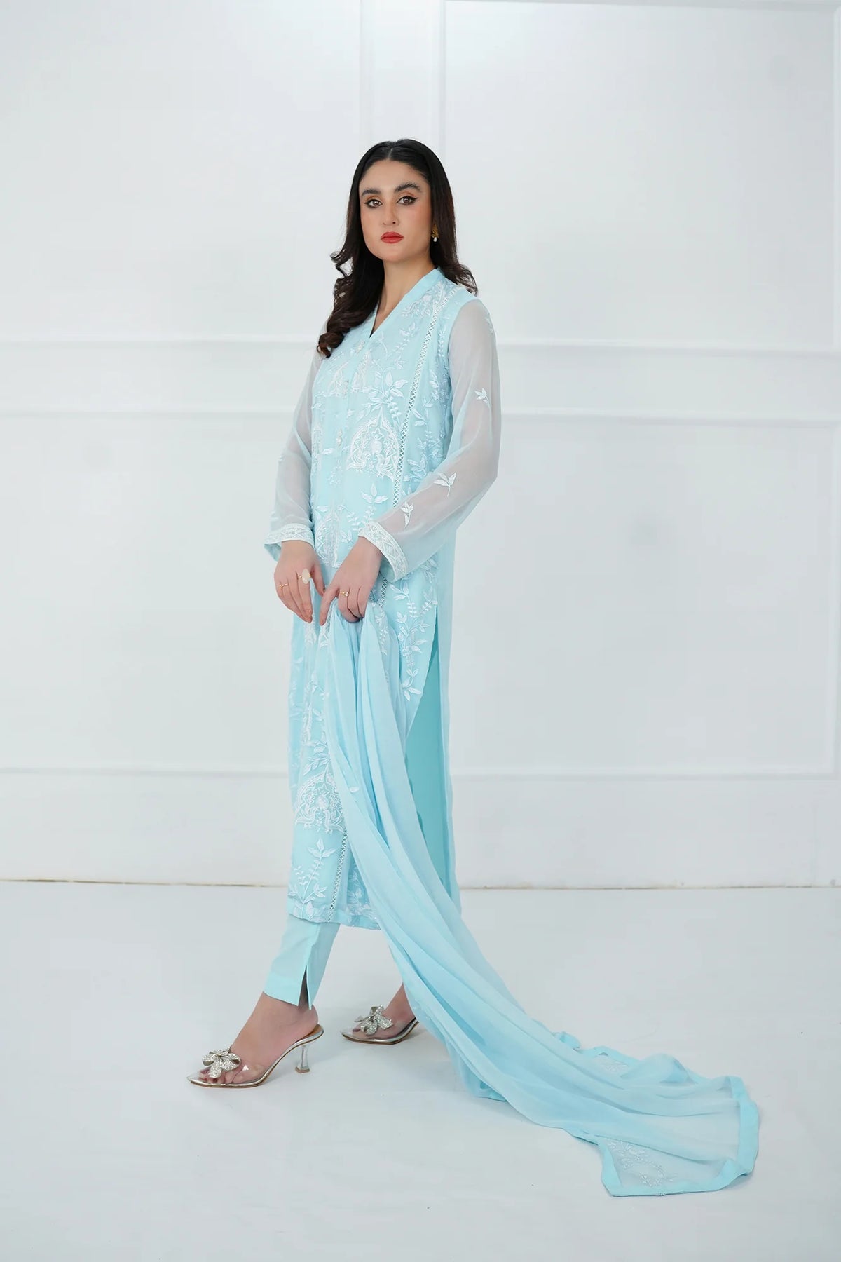 SHEEP - Chambray Blue Screen Print Set 3-Piece Stitched - SHP-355