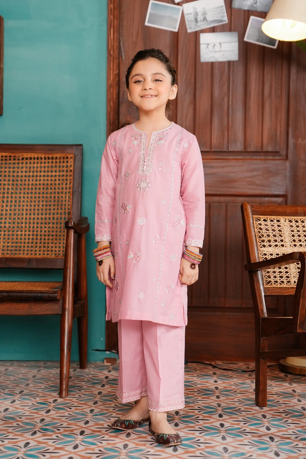 Ethnic ice pink embroidered suit – a perfect choice for Pakistani suits online in Canada, crafted in premium lawn fabric.