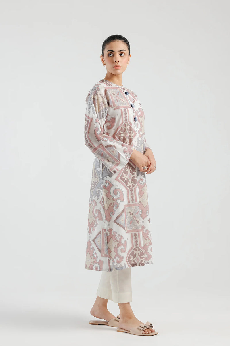 Ethnic tea pink lawn shirt – a perfect casual wear choice for Pakistani suits in Canada, offering comfort and style.