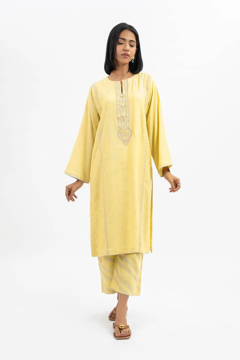 Brand Al Karam - 2-Pc Raw Silk Outfit with Shirt and Trouser - ALK-220 - Tarz-e-Mashriq