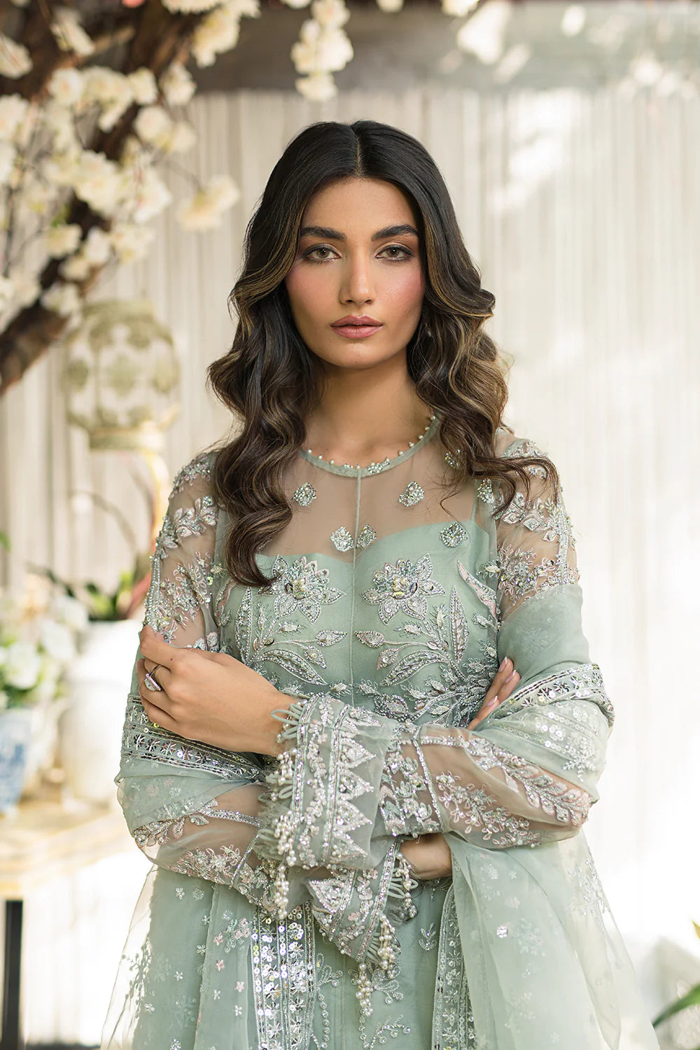 Brand Saira Rizwan - TALYA Mint Formal Suit - SAR-164 - Tarz-e-Mashriq
