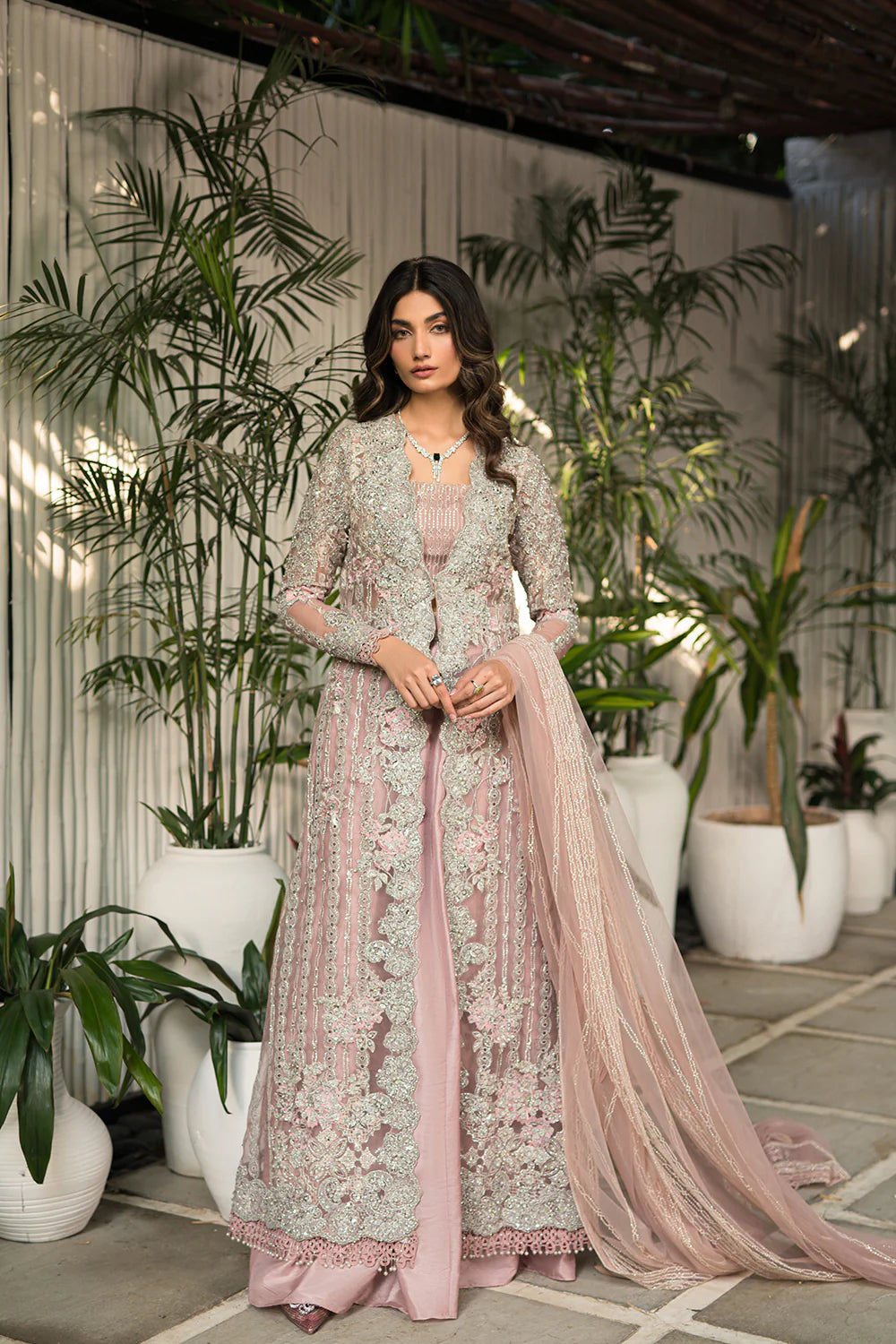 Brand Saira Rizwan - ELLA Pink Formal Suit - SAR-162 - Tarz-e-Mashriq