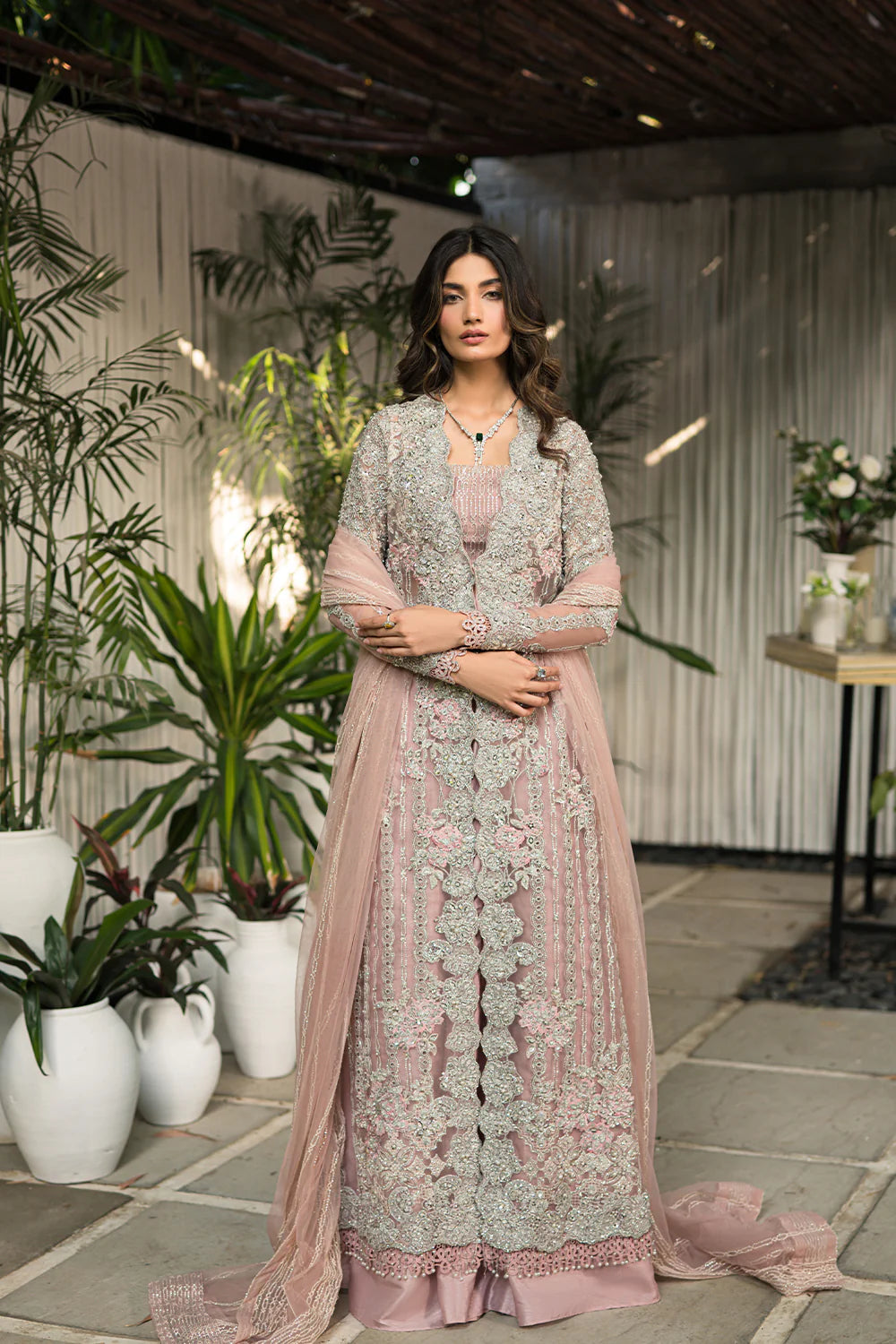 Brand Saira Rizwan - ELLA Pink Formal Suit - SAR-162 - Tarz-e-Mashriq