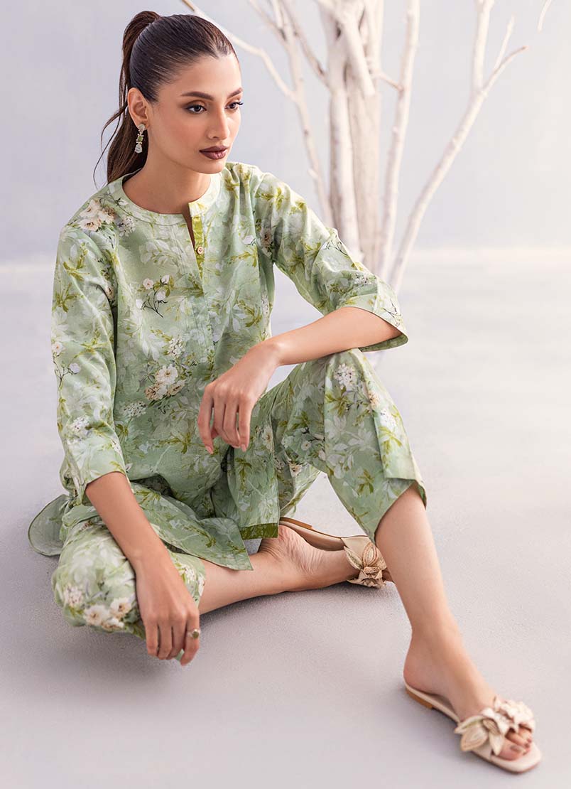  A close look at the floral detailing on the Image co-ord set, ideal for casual outings.