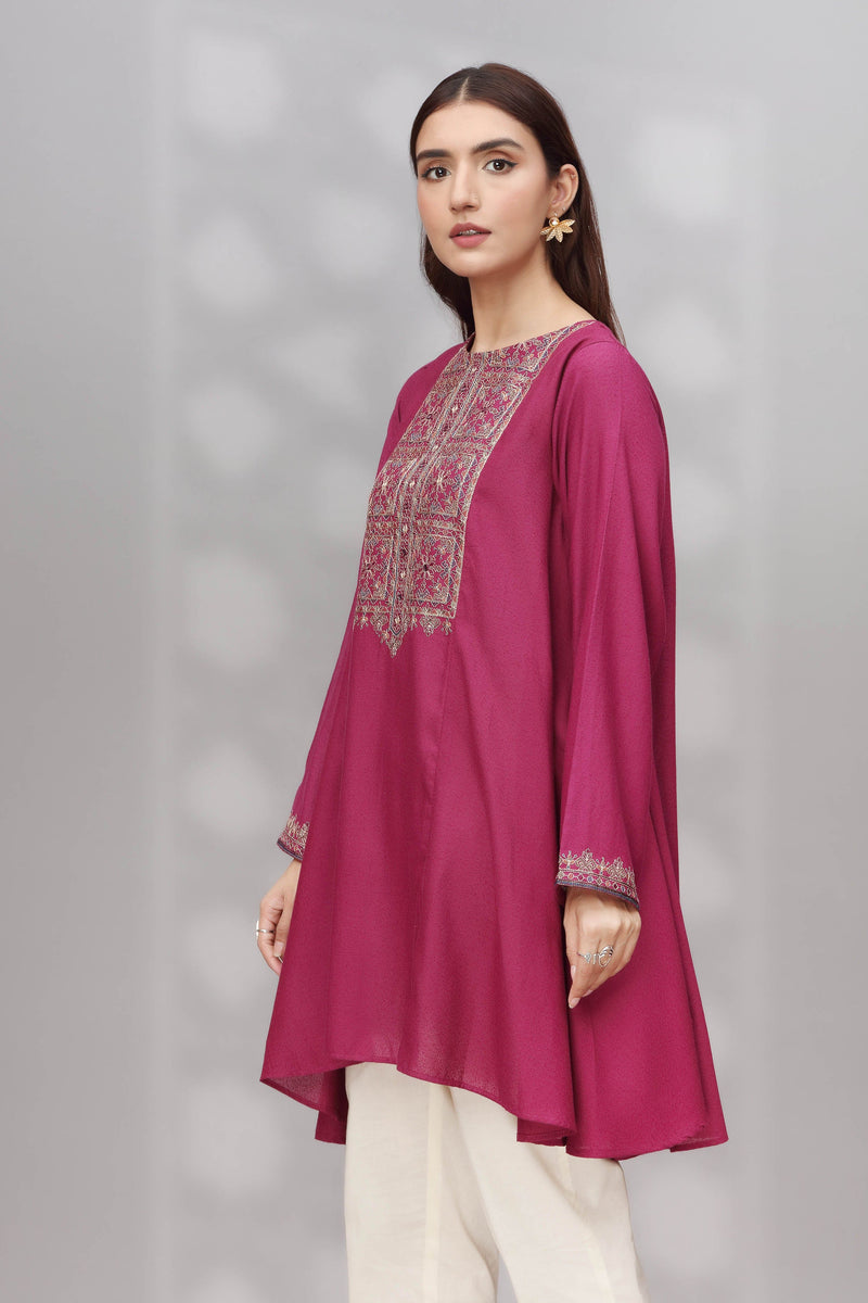 Shop Punjabi suits in Canada with this stylish Amaranth Purple lawn karandi shirt from Chinyere, tailored for comfort and elegance.