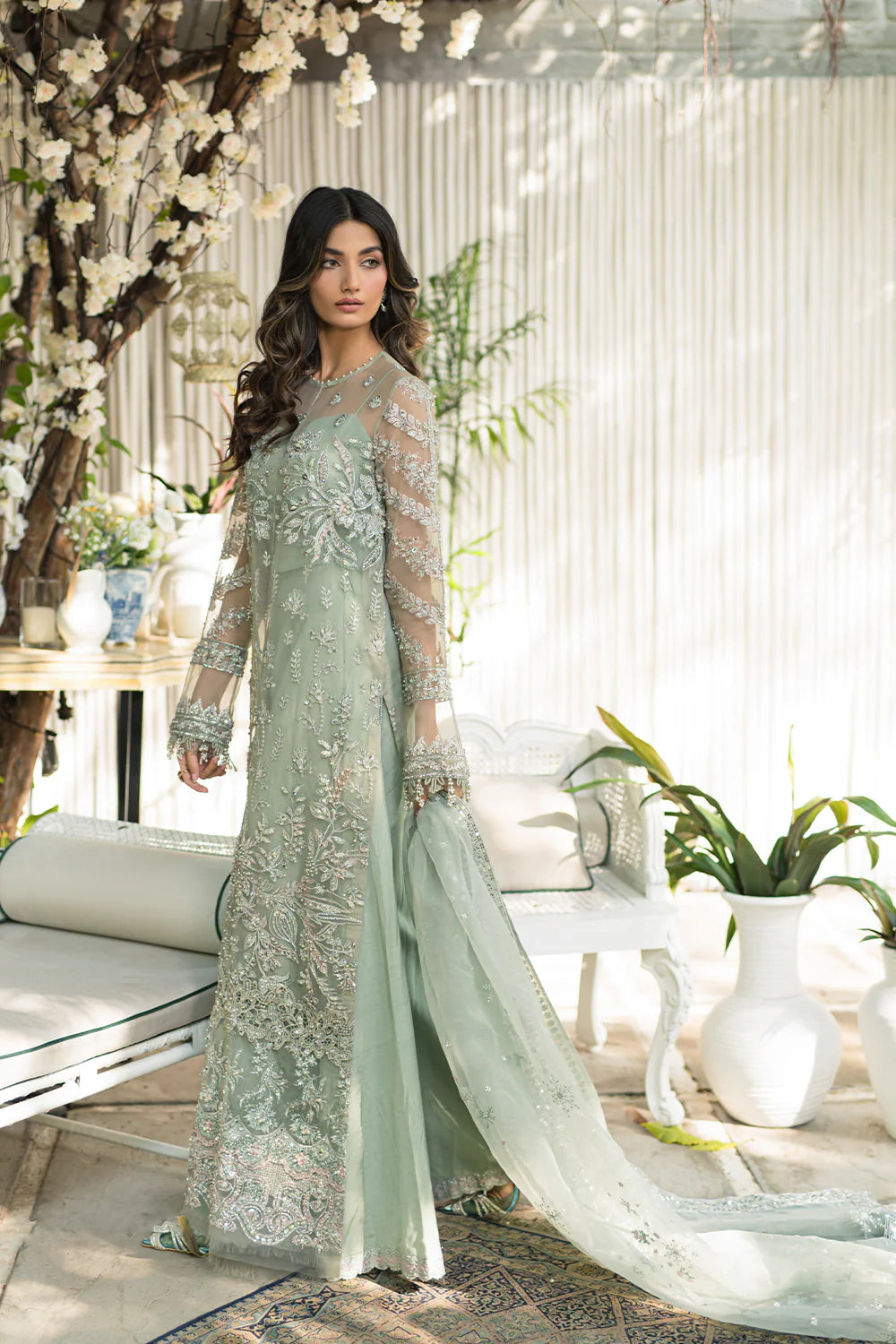 Brand Saira Rizwan - TALYA Mint Formal Suit - SAR-164 - Tarz-e-Mashriq